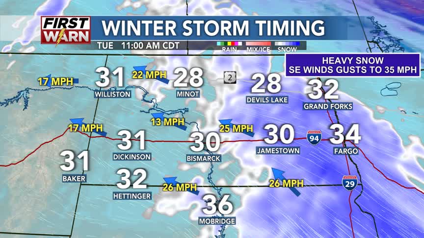 Updated: Timing of the winter weather. Expect a break in the snow later ...