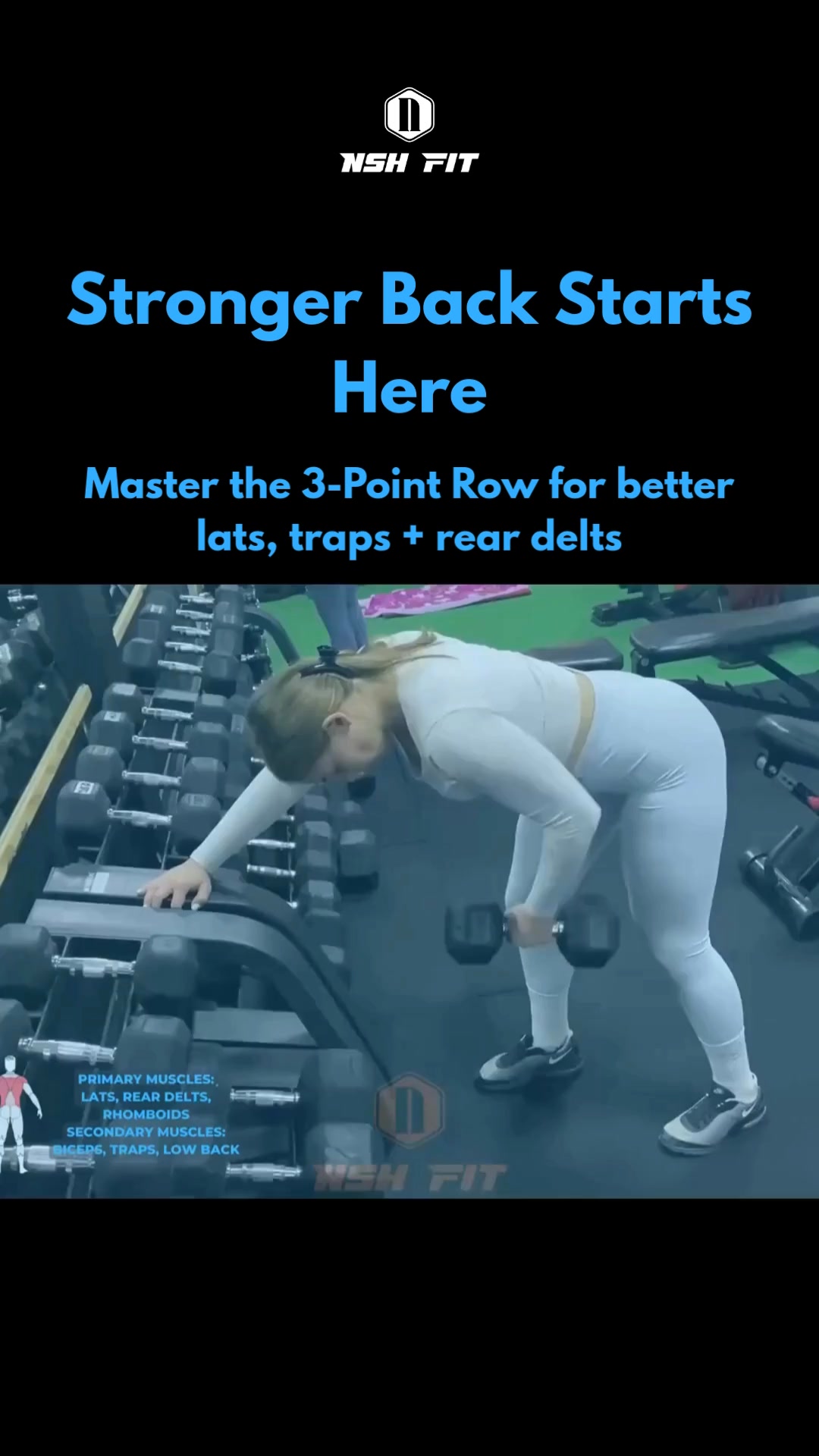 The 3-Point Row: Smarter setup Stronger back Less strain It’s time to ...