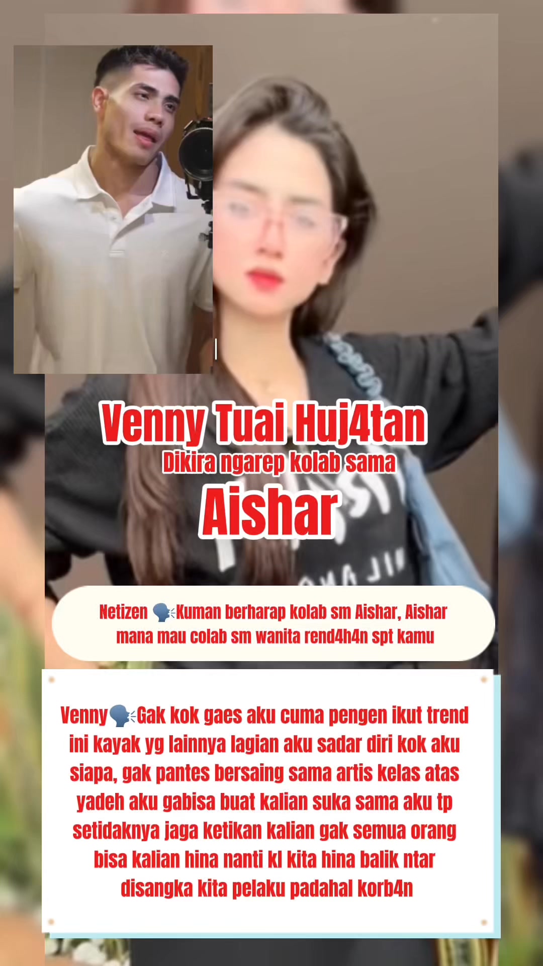 Padahal kalau Venny collab bareng Aishar juga gpp lah kan mereka sama ...