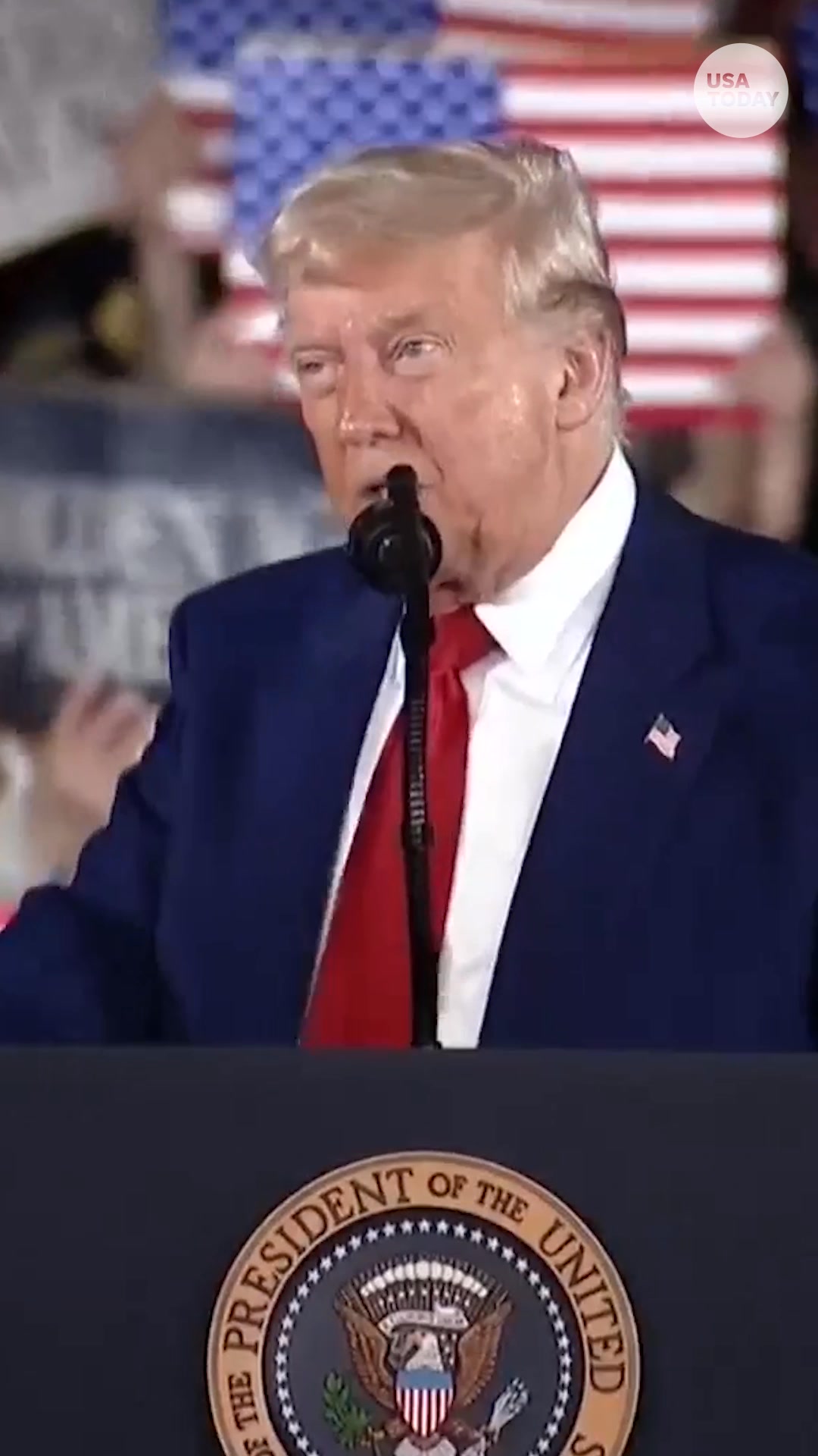 President Trump holds rally in Michigan to celebrate his first 100 days ...