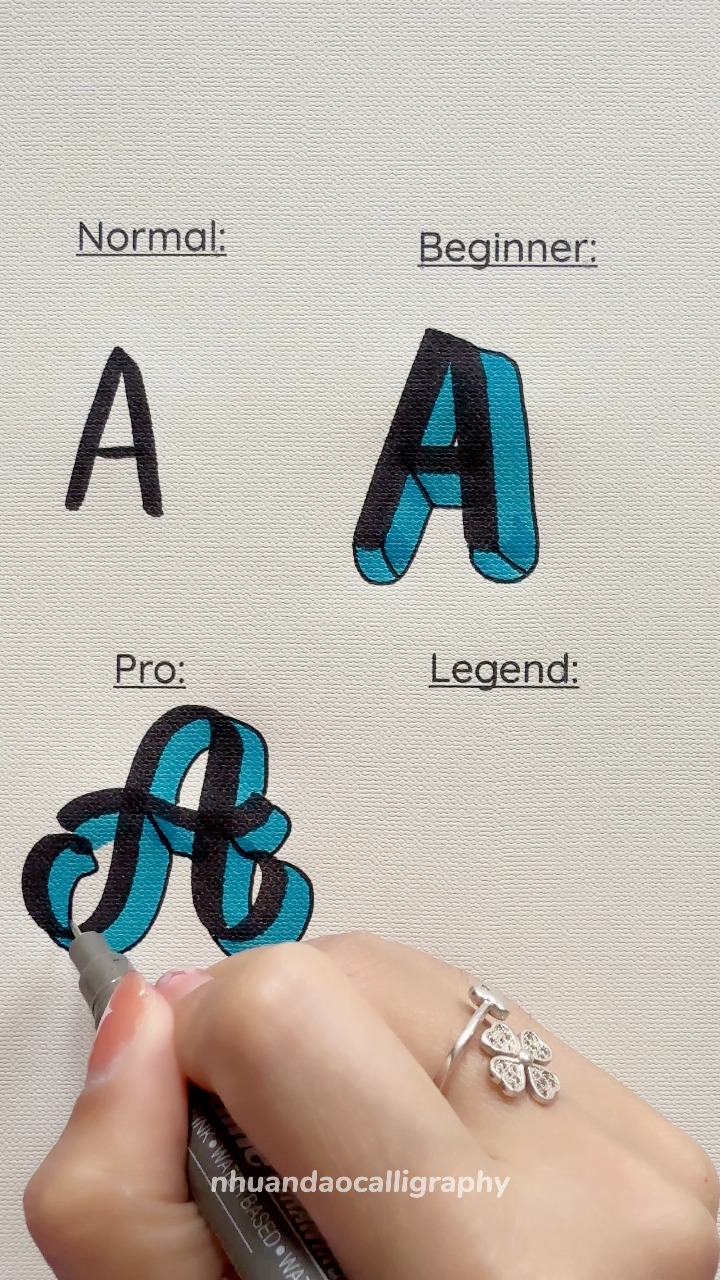 Which is your favorite? #reels #nhuandaocalligraphy #lettering | Nhuan ...