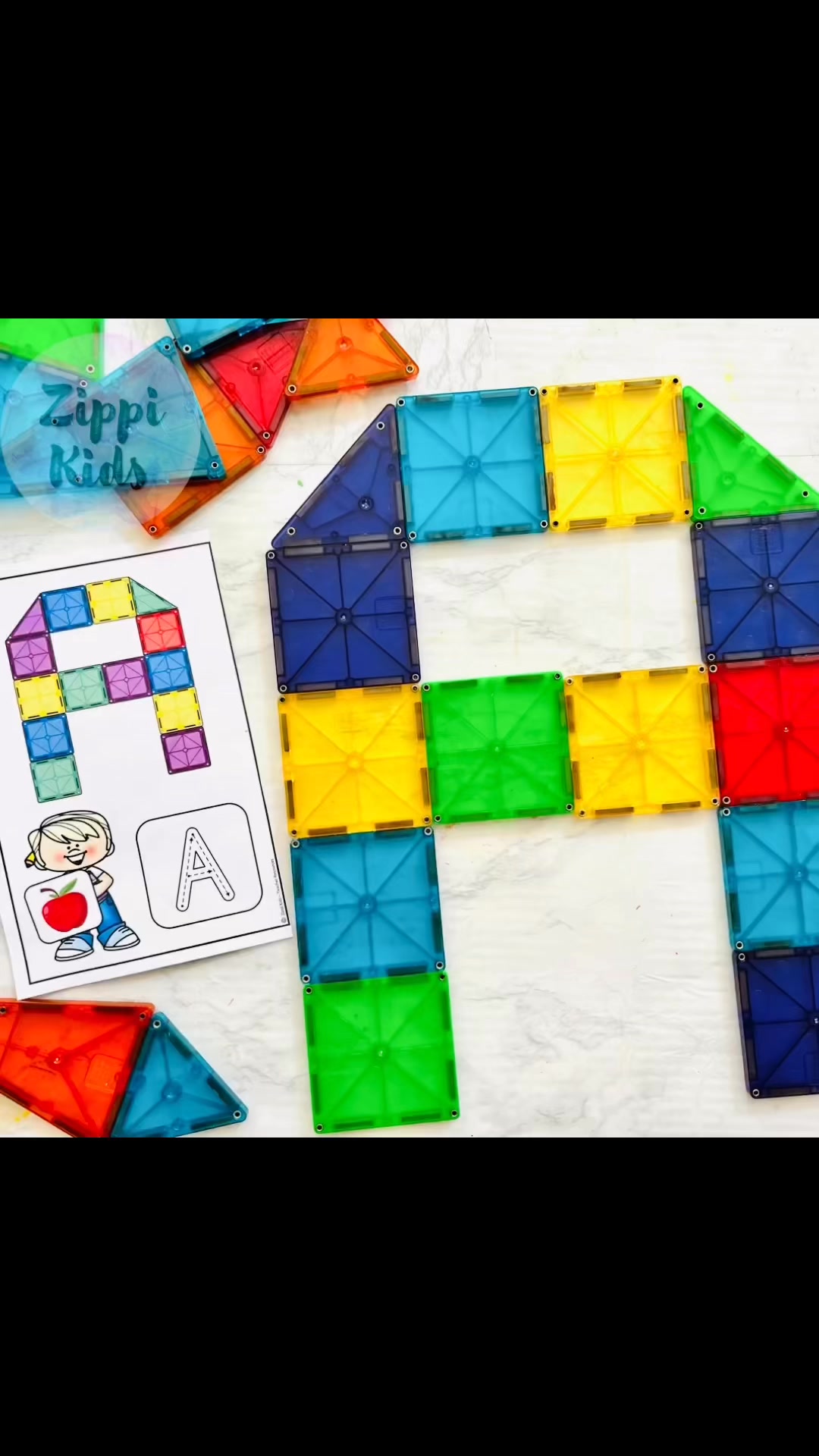 Write “Magnatiles” to access these Cards! | Zippi Kids Corner