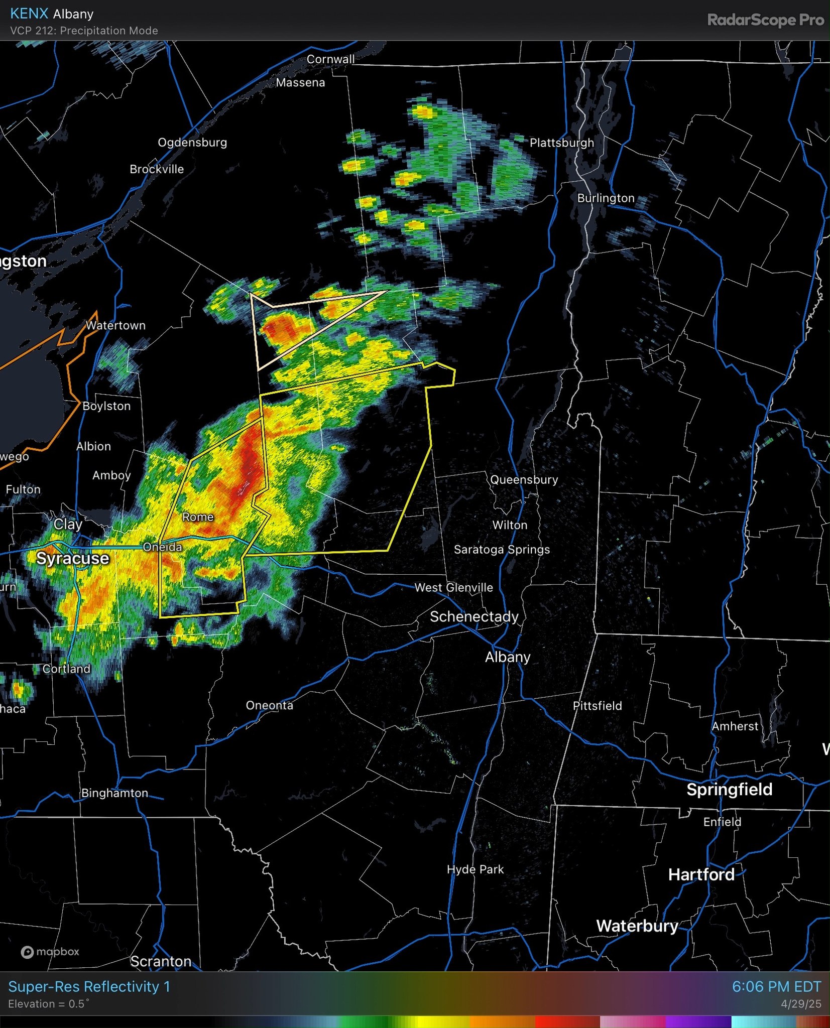 A line of potentially severe thunderstorms are moving from west to east ...