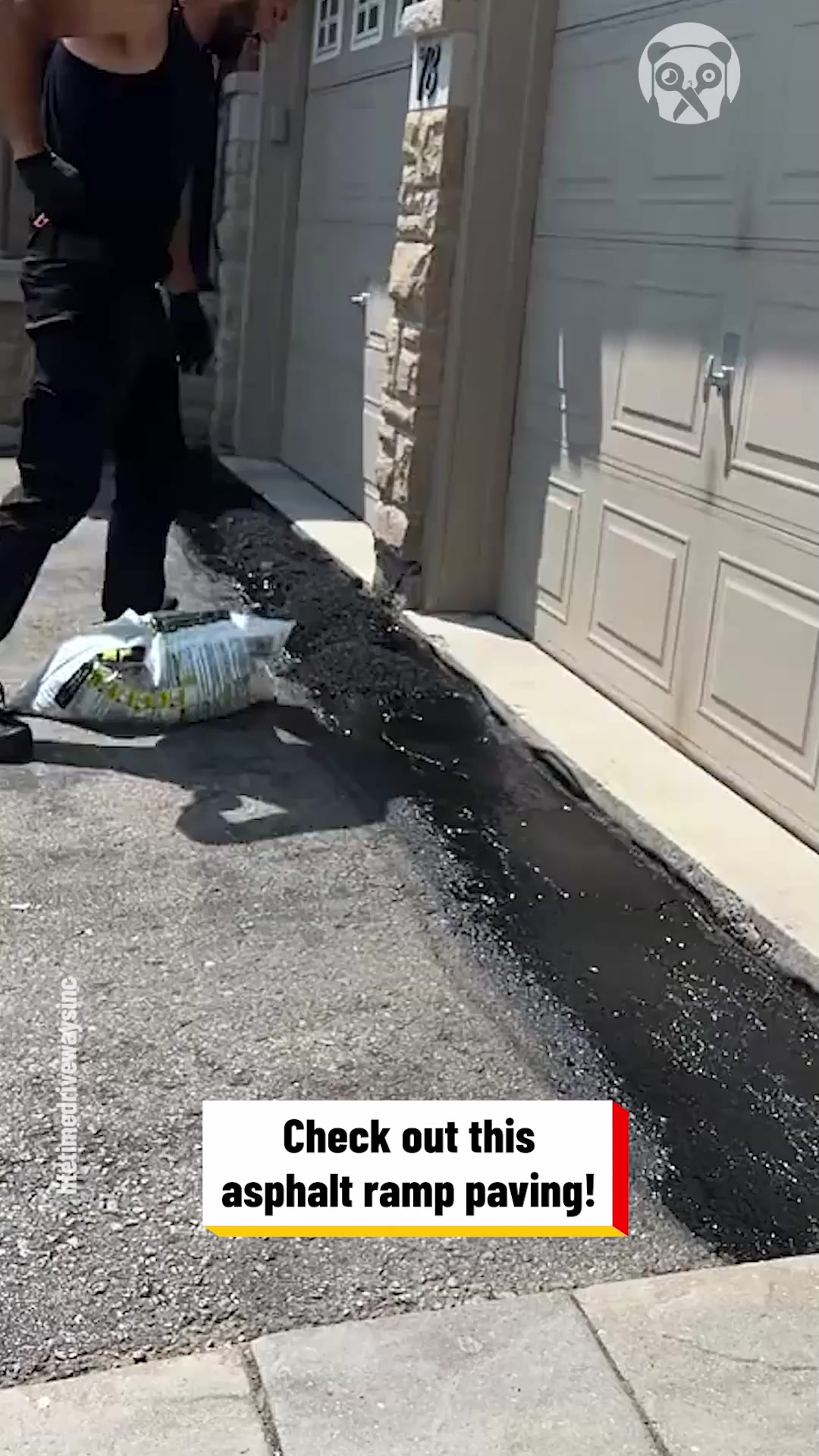 Paving asphalt ramp to lift a driveway Partner: lifetimedrivewaysinc IG ...