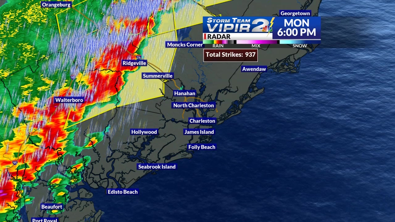 VIPIR RADAR Update as of 6:30pm Monday....a line of strong to severe ...