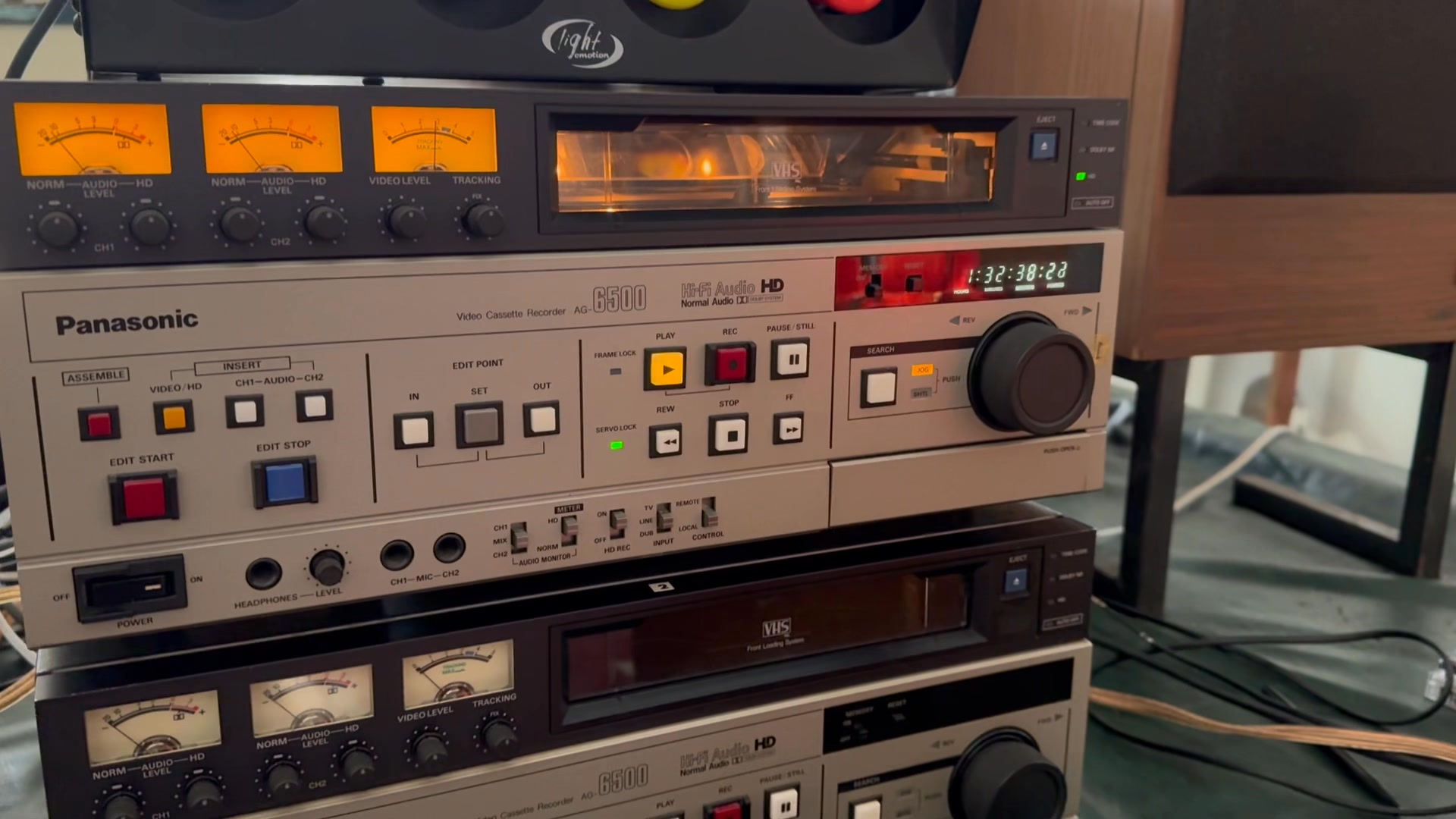 AR11 + Sansui AU9500, test with Panasonic AG-6500 Professional VCR