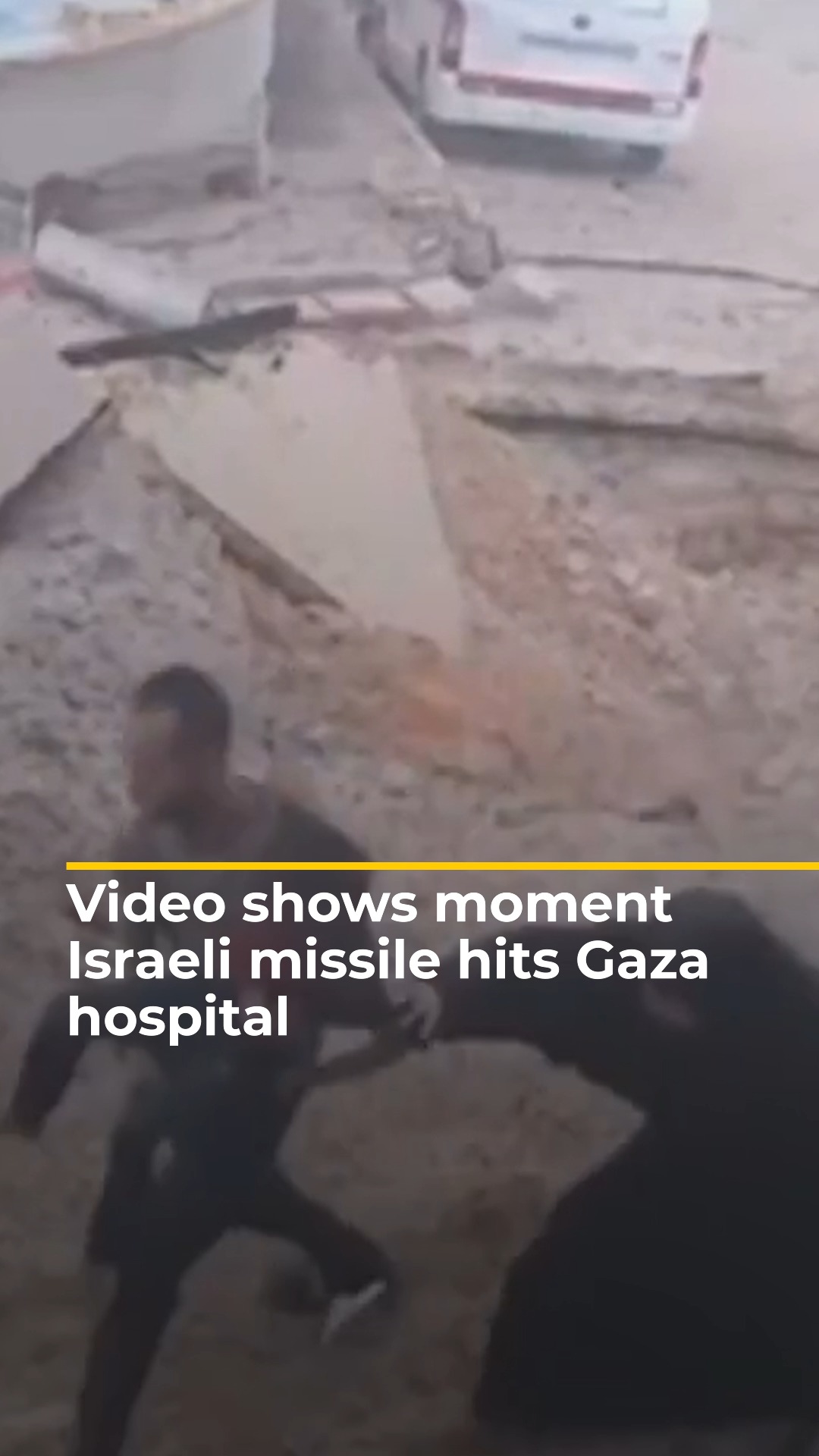 Video footage shows the moment an Israeli air attack hits Gaza’s ...