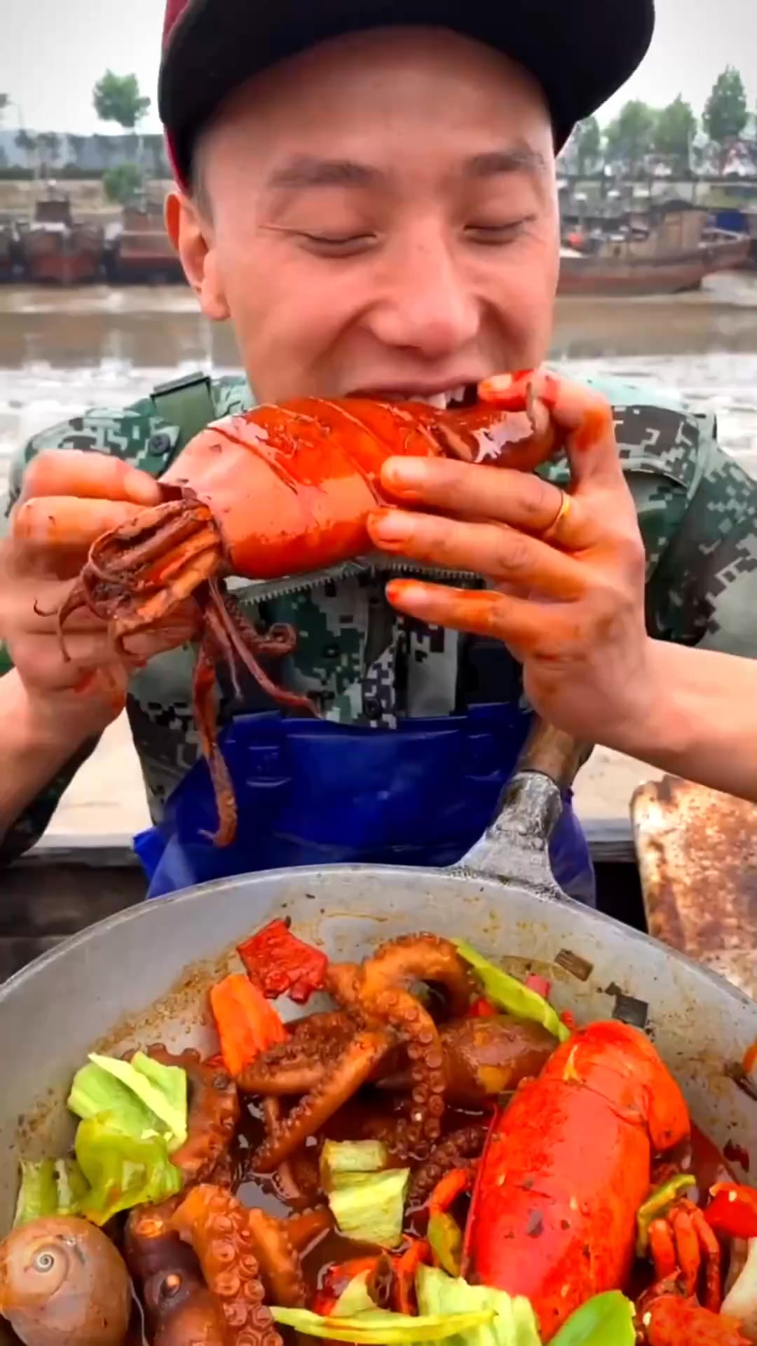 ASMR Eating Show Seafood Boil🦞 #sea #seafood #seafoodboil #ftb #yfp # ...