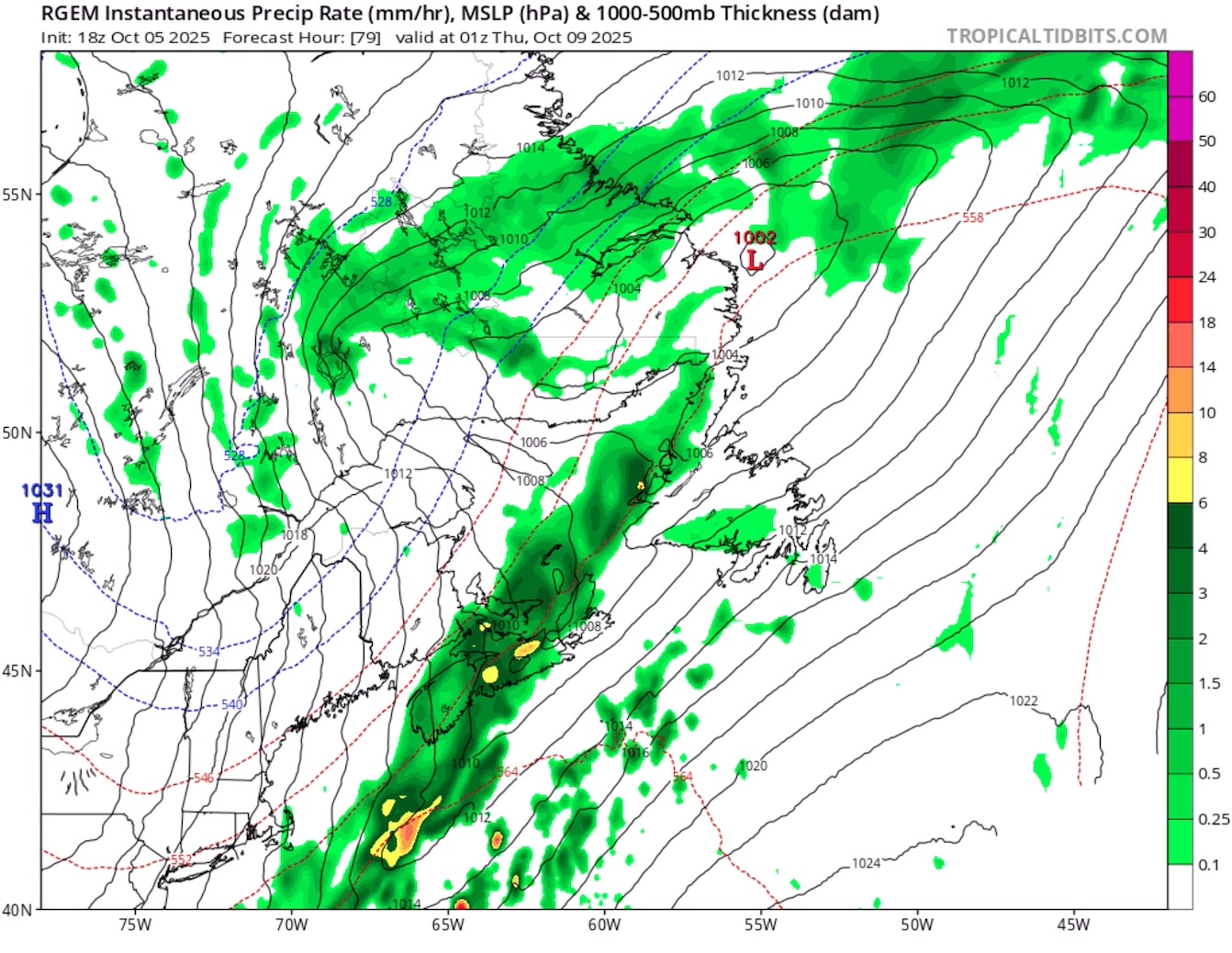 2025-10-05 (3:00pm) Precipitation Forecast Kings County - Rain forecast ...