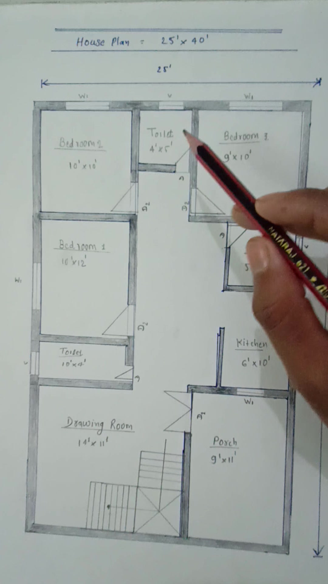 AutoCAD floor plan drawing | How to floor plan drawing in Hindi In this ...