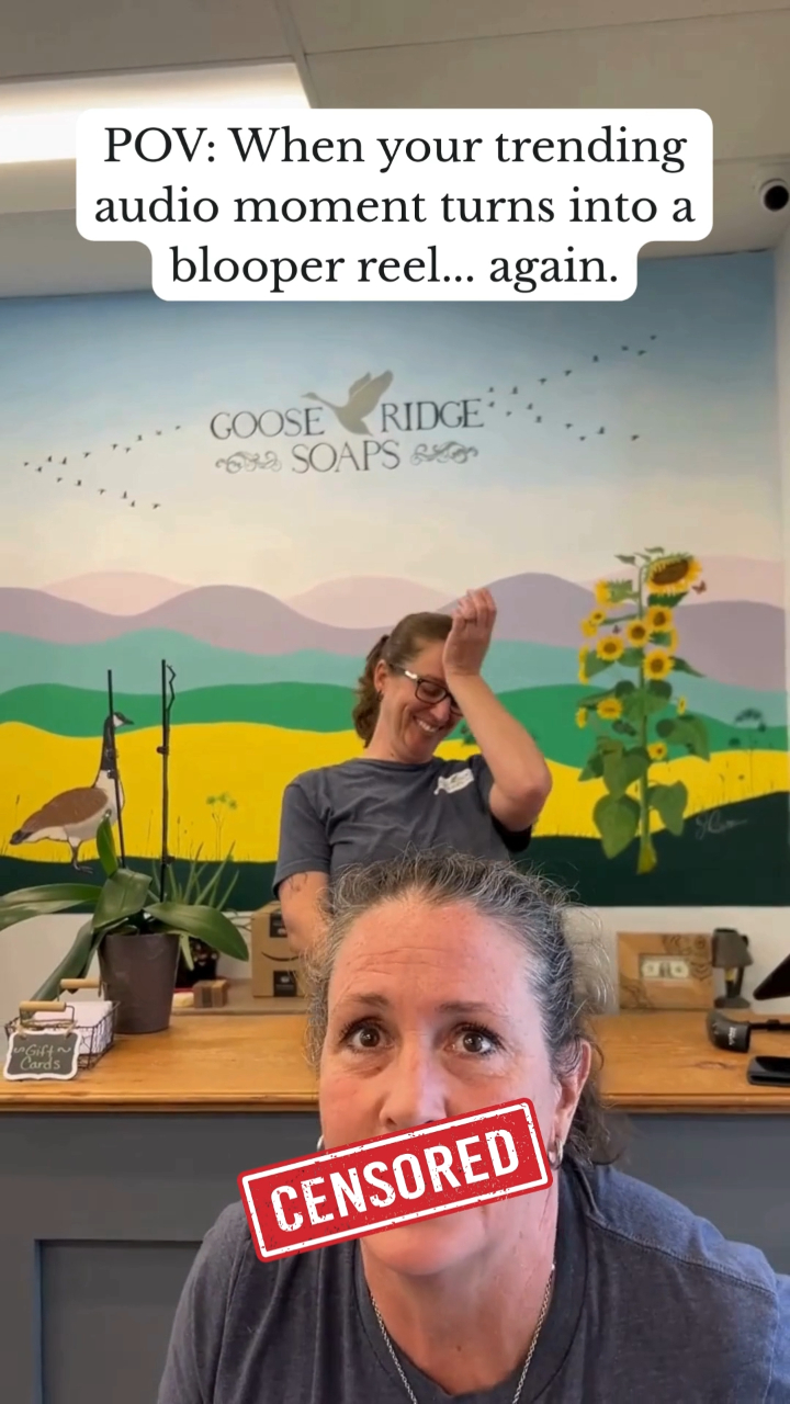 When reels filming day goes sideways 😂 #gooseridgesoaps #hampsteadmd # ...