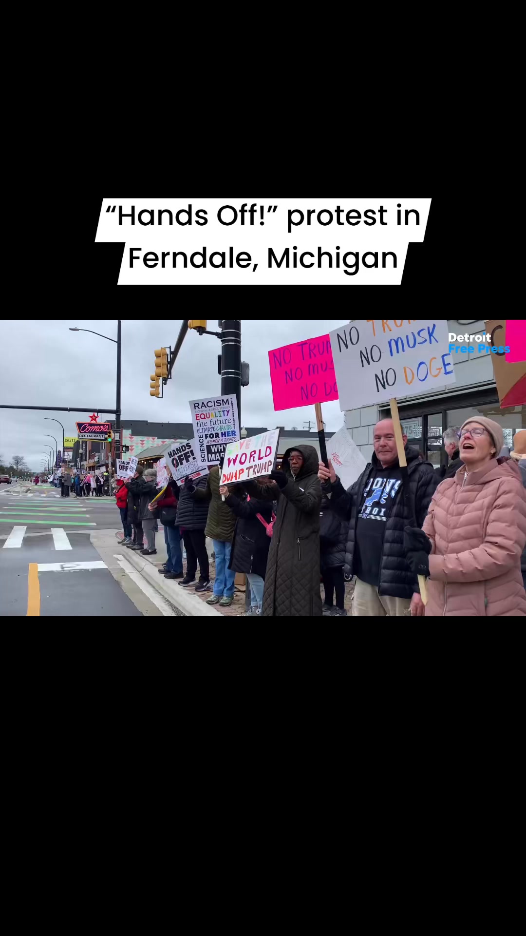 Scenes from the “Hands Off” protest... - Detroit Free Press | Facebook