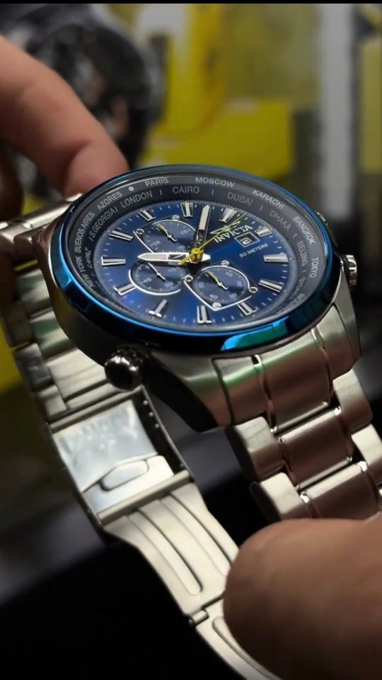 ✈️INVICTA AVIATOR 47818: BLUE STEEL CHRONOGRAPH ALTITUDE