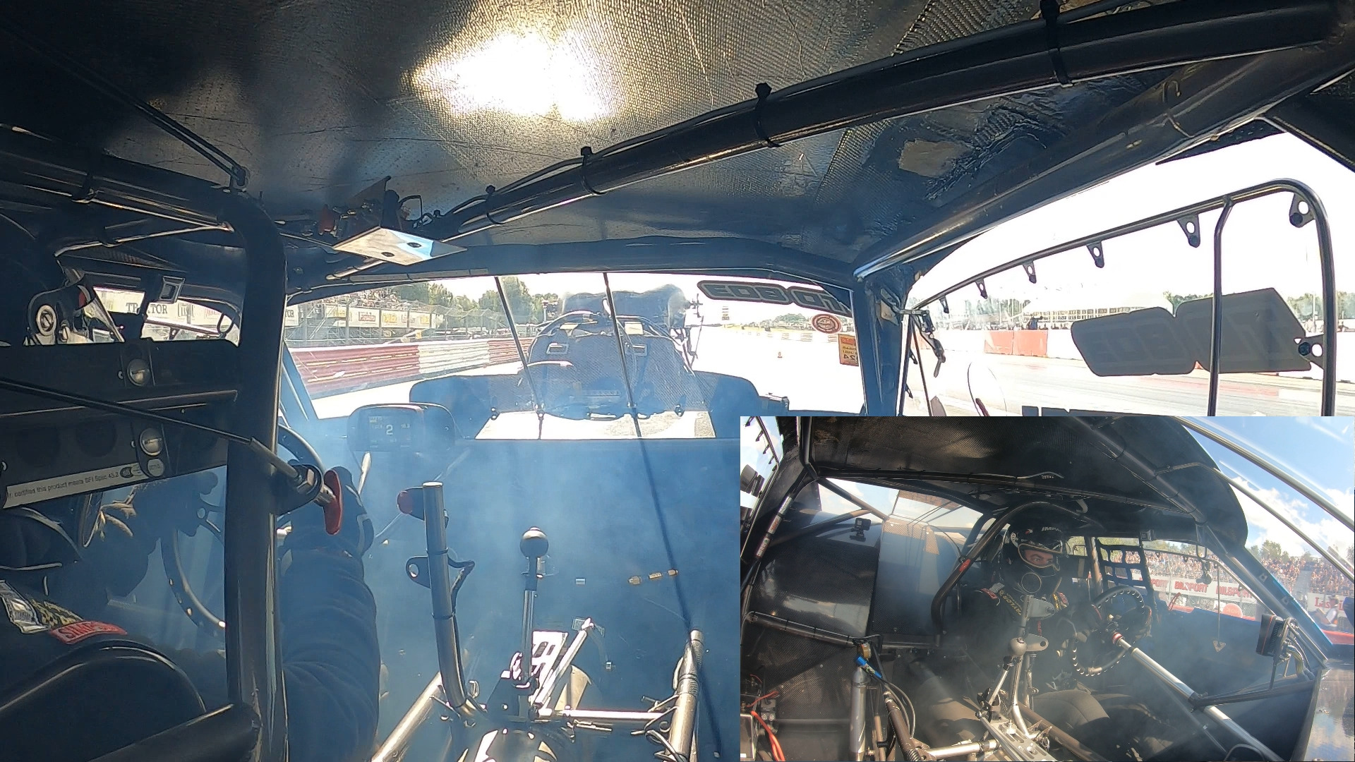 SPTR Racing team Top Doorslammer onboard during the Drag Festival ...