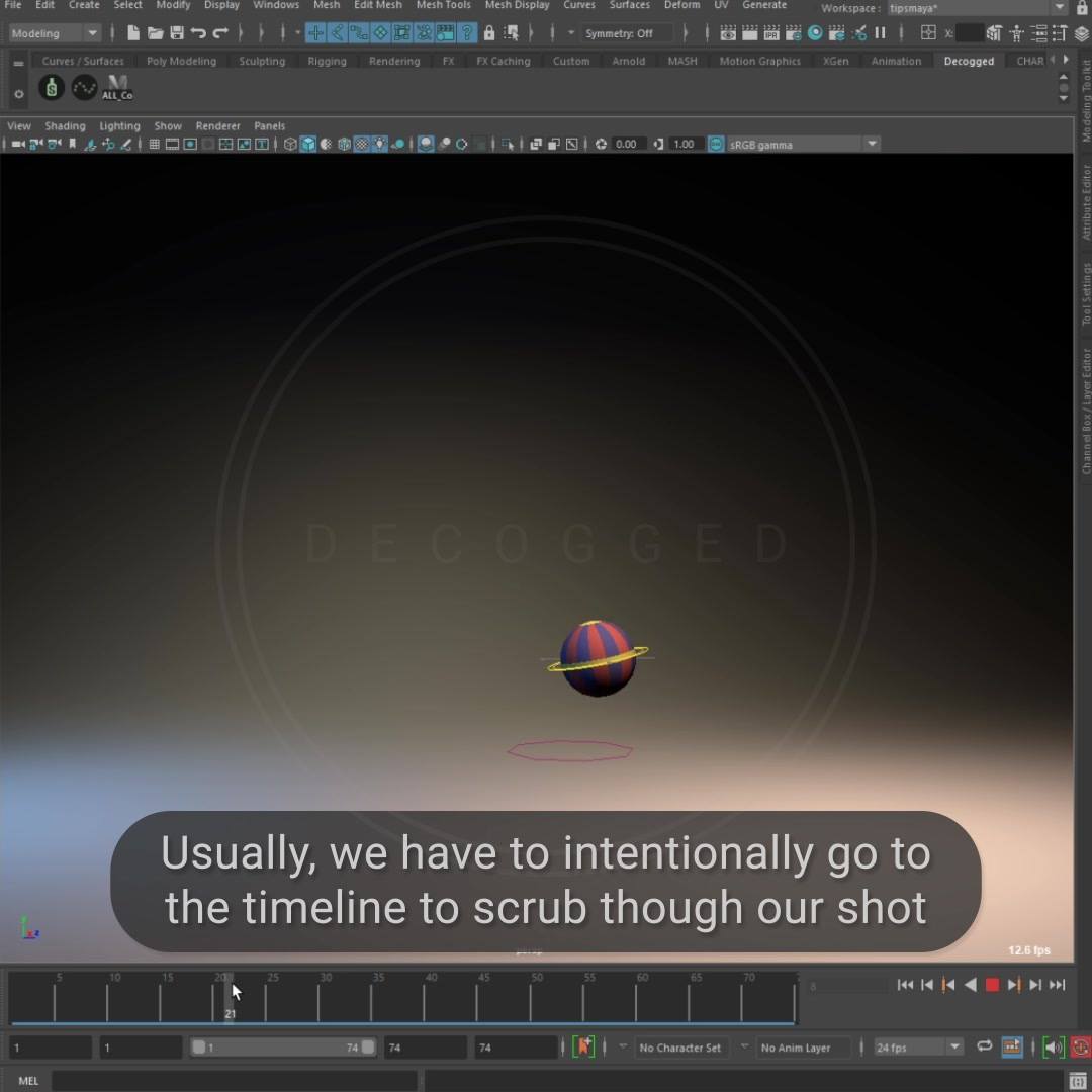 Maya Animation Tip - Scrub Timeline Hotkey. As animators, we constantly ...