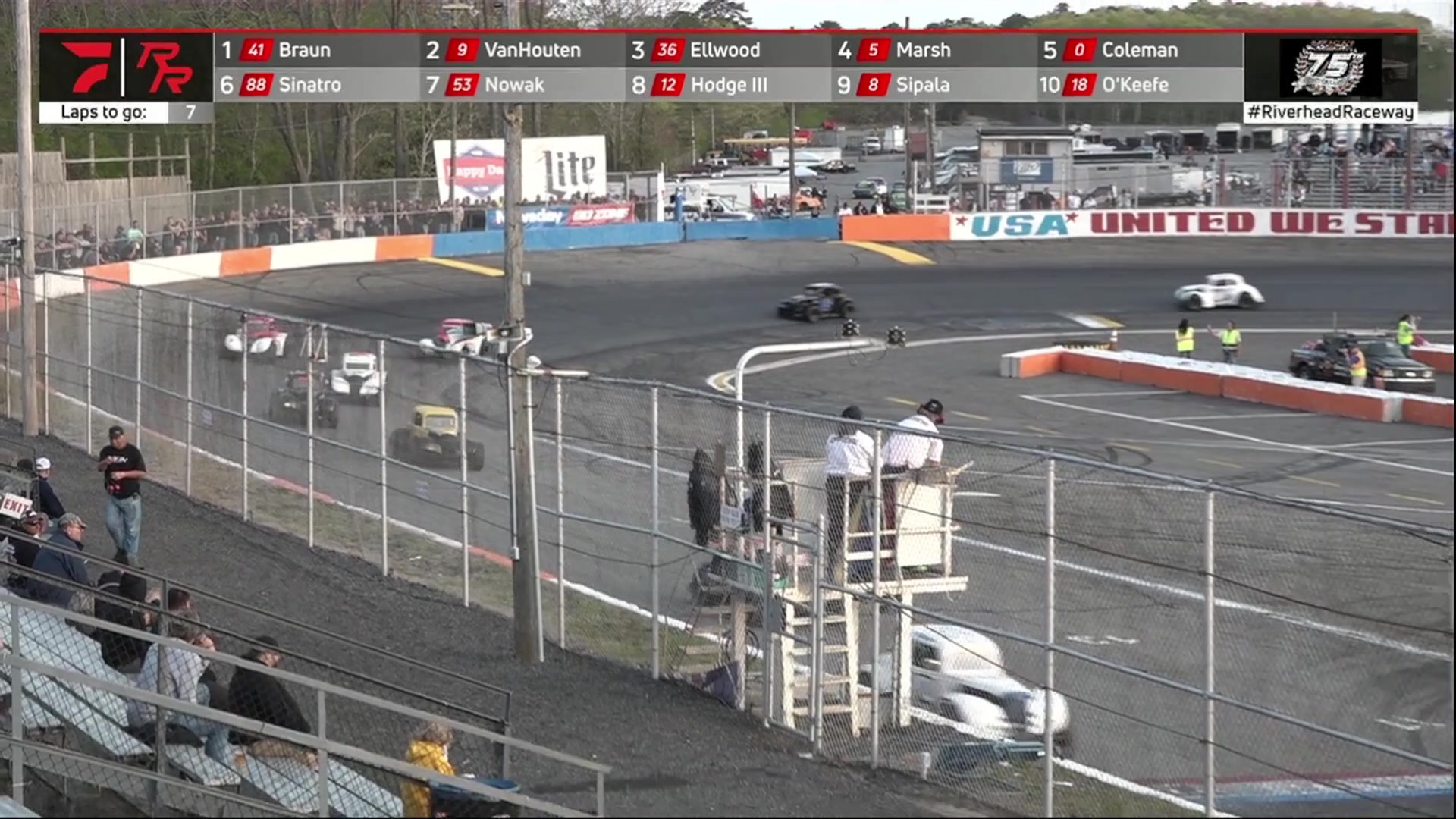 Wild ending, while coming to the checkers in the INEX Legends ...