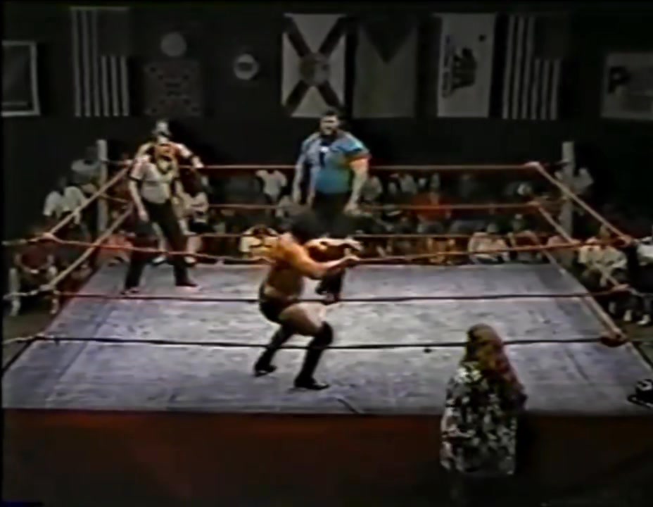 March 25, 1989: future WWE Hall of Famer Big Steelman in a