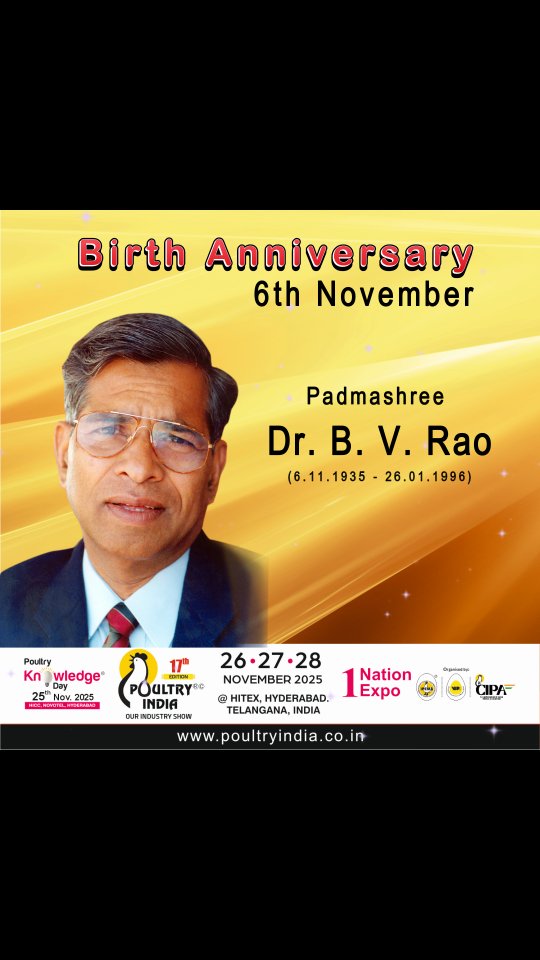 Remembering Dr. B.V. Rao – The Father of Indian Poultry Today, we honor ...