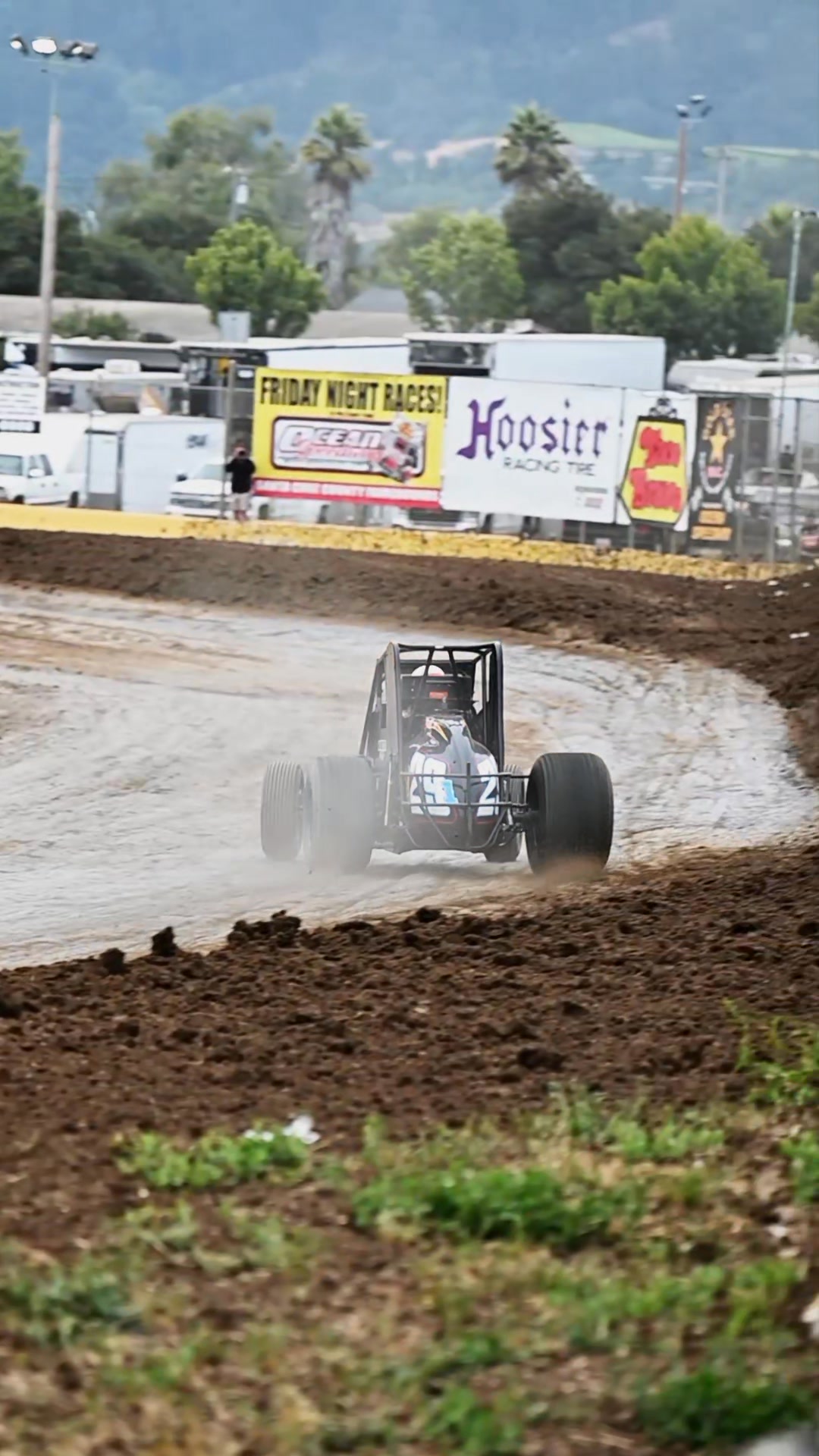 Bud kaeding running a silver crown car at Ocean Speedway/ Watsonville ...