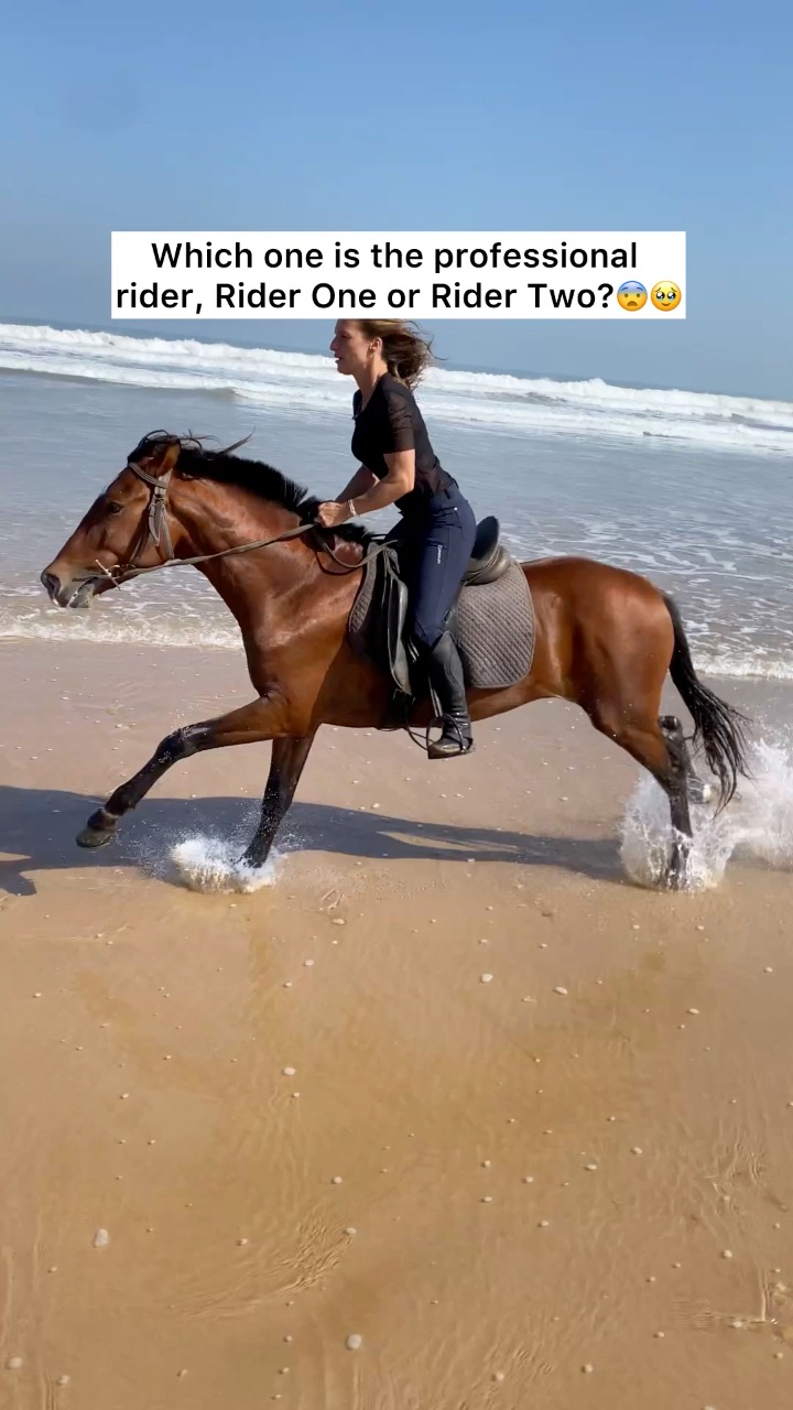 Which one is the professional rider, Rider One or Rider Two?😨🥹 ...
