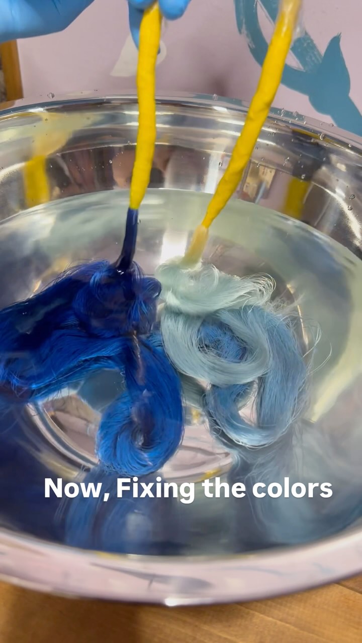 Fixing the color with a formic-acid wash. Did the dye settle ...