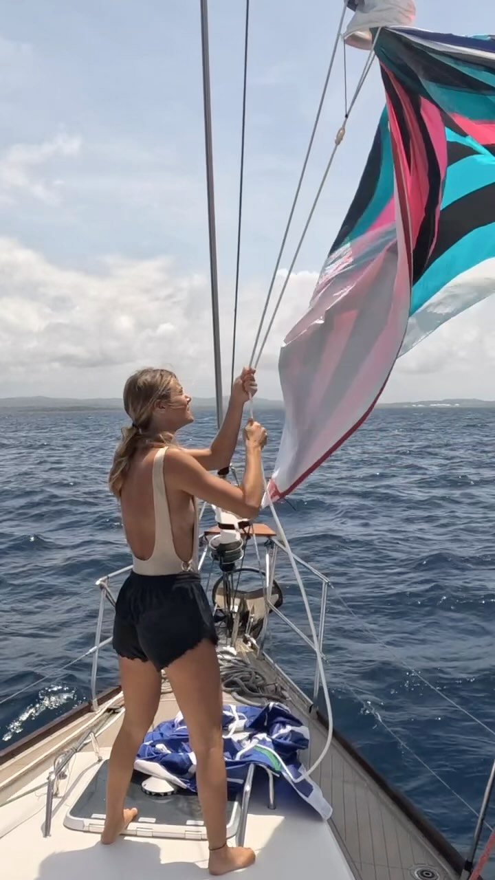 spinnaker sailing 😍⛵️ One of the things high on my list for crossing ...