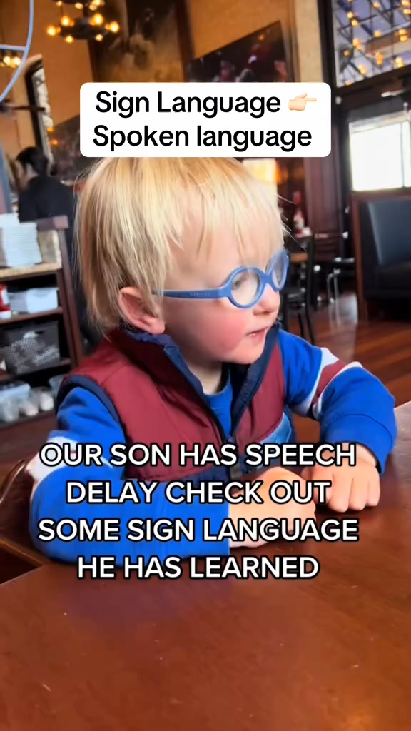 Oliver sign language to verbal language!! #speech #slp #speechtherapy # ...