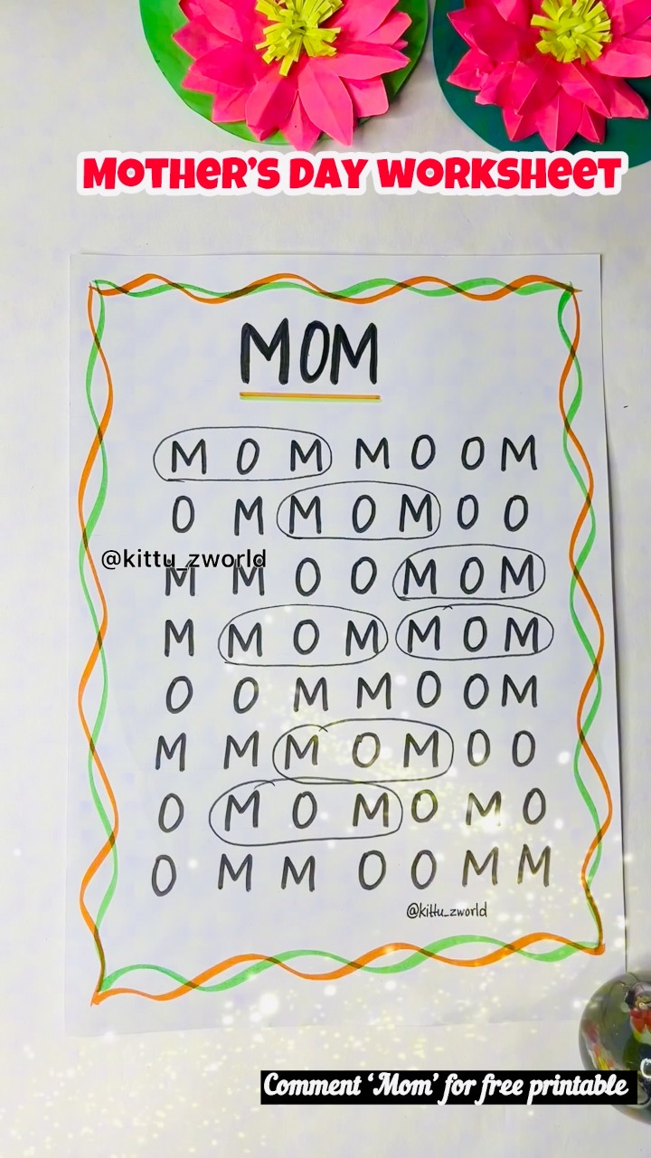 Free Printable Worksheet - MOM Word HuntCelebrate Mother’s Day with ...