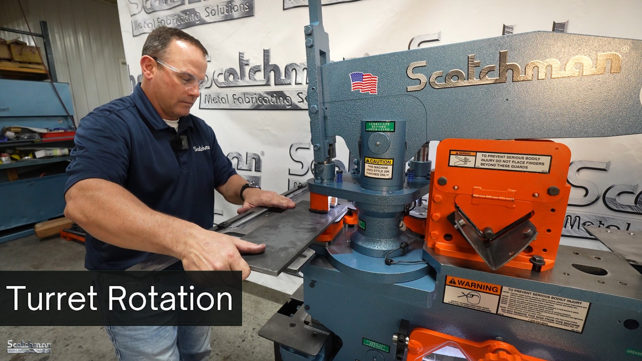 Scotchman 50 Ton Ironworker 3 Station Revolving Turret Punch, Turret ...