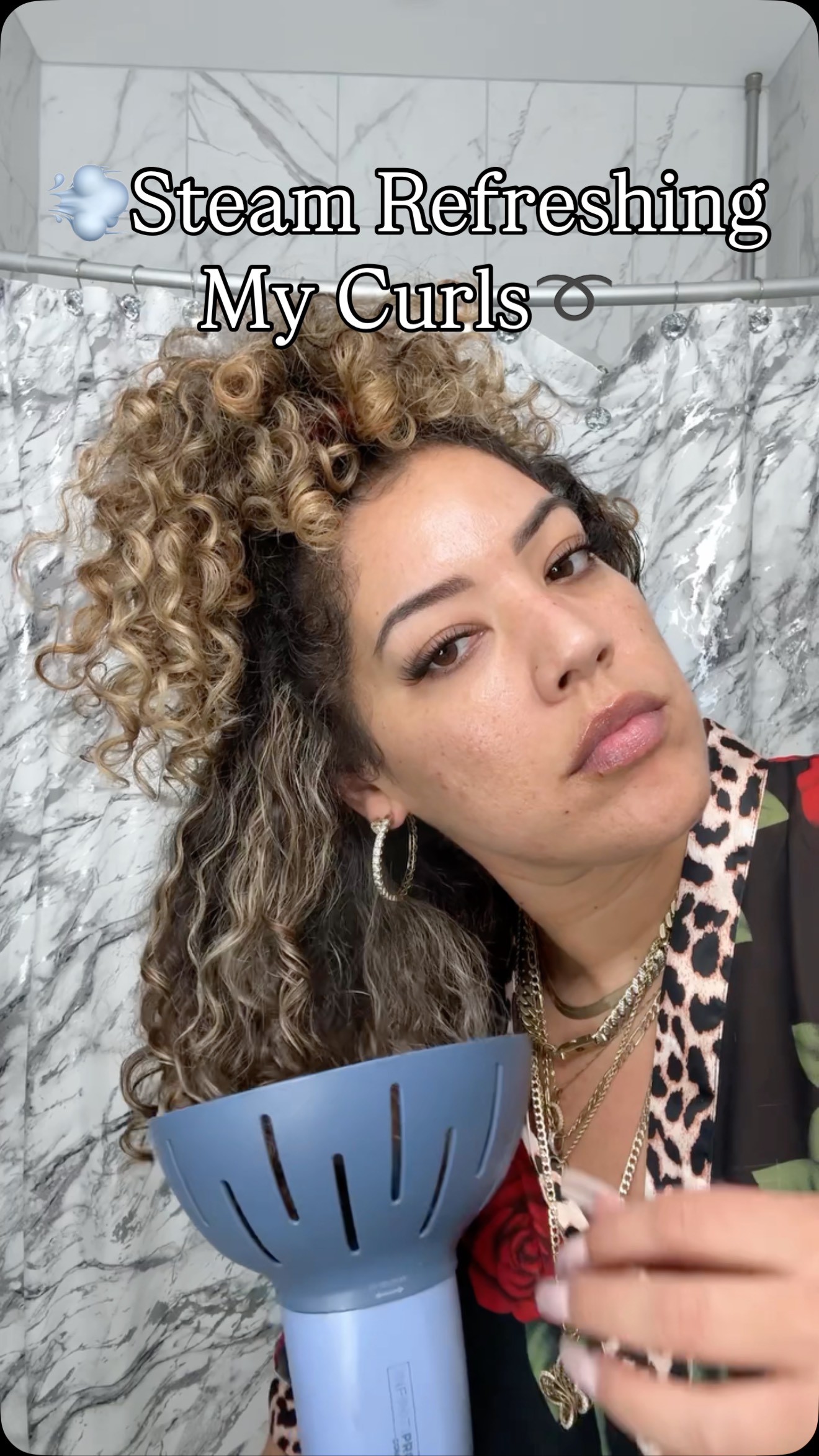 How I diffuse my medium/low density curls for extra volume! The secret ...