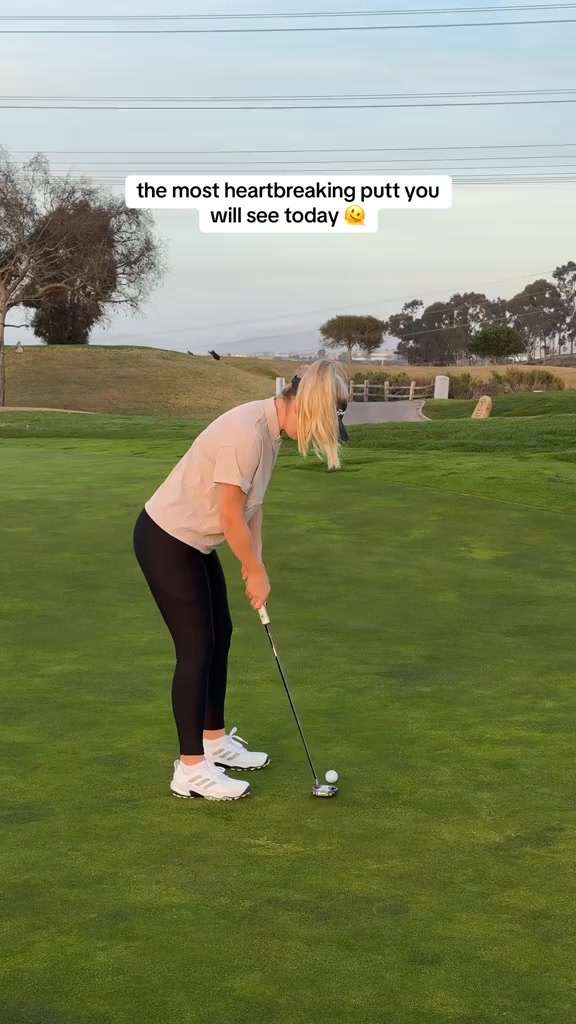 The Most Heartbreak Putt You Will See Today😉 #golf #golfer #golfgirl # ...