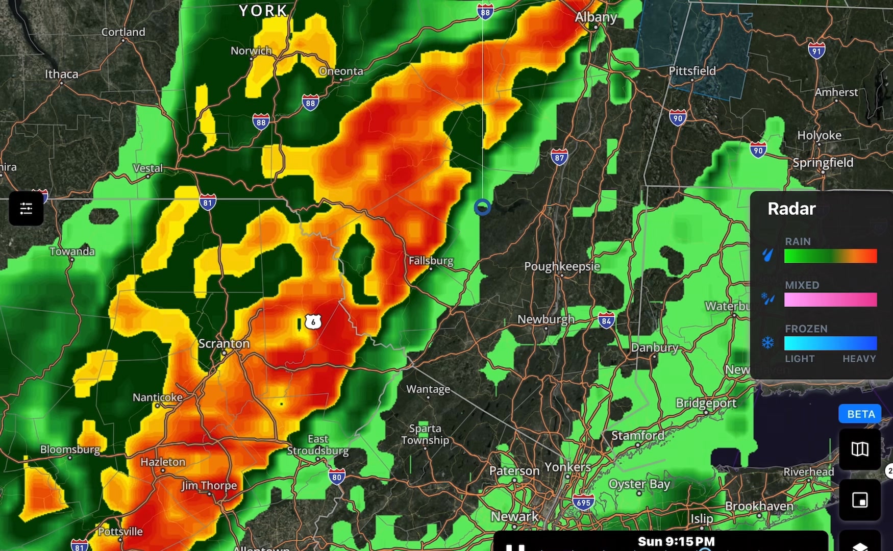 555pm Sunday, 3/16/25 Nowcast & Futurecast radar For ETA purposes ...