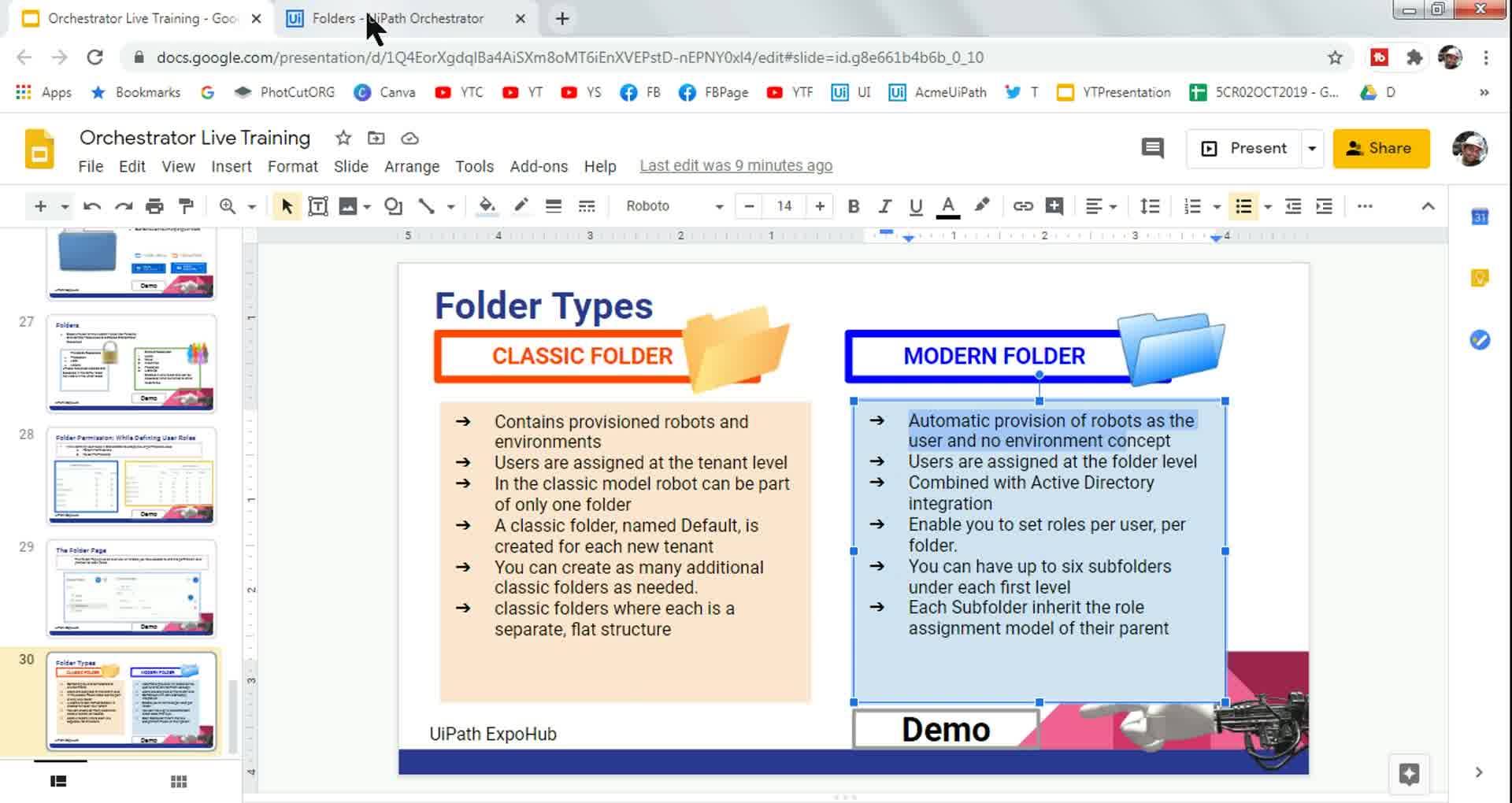 Very important chapter in understanding the Classic and Modern Folders ...