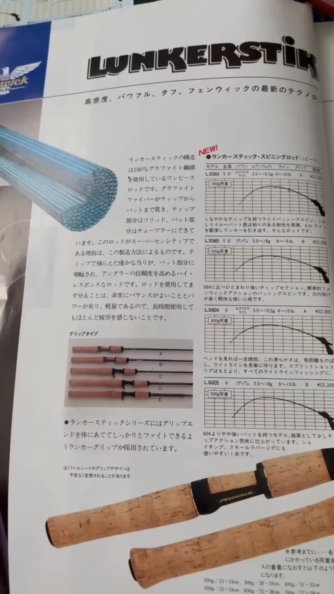フェンウィック ランカースティックと言えば、ブラウンカラーのグラス