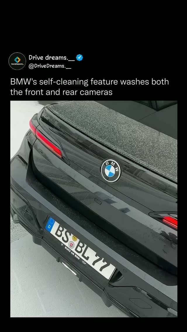 BMW has a self-cleaning camera system that washes both the front and ...