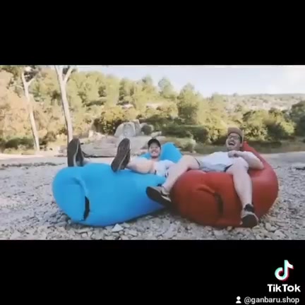 KEEPAA Lettino gonfiabile per divano ad aria: sedia da campeggio impermeabile anti perdite d'aria - con sacchi a compressione per viaggi spiaggia feste picnic festival musicali feste (Orange