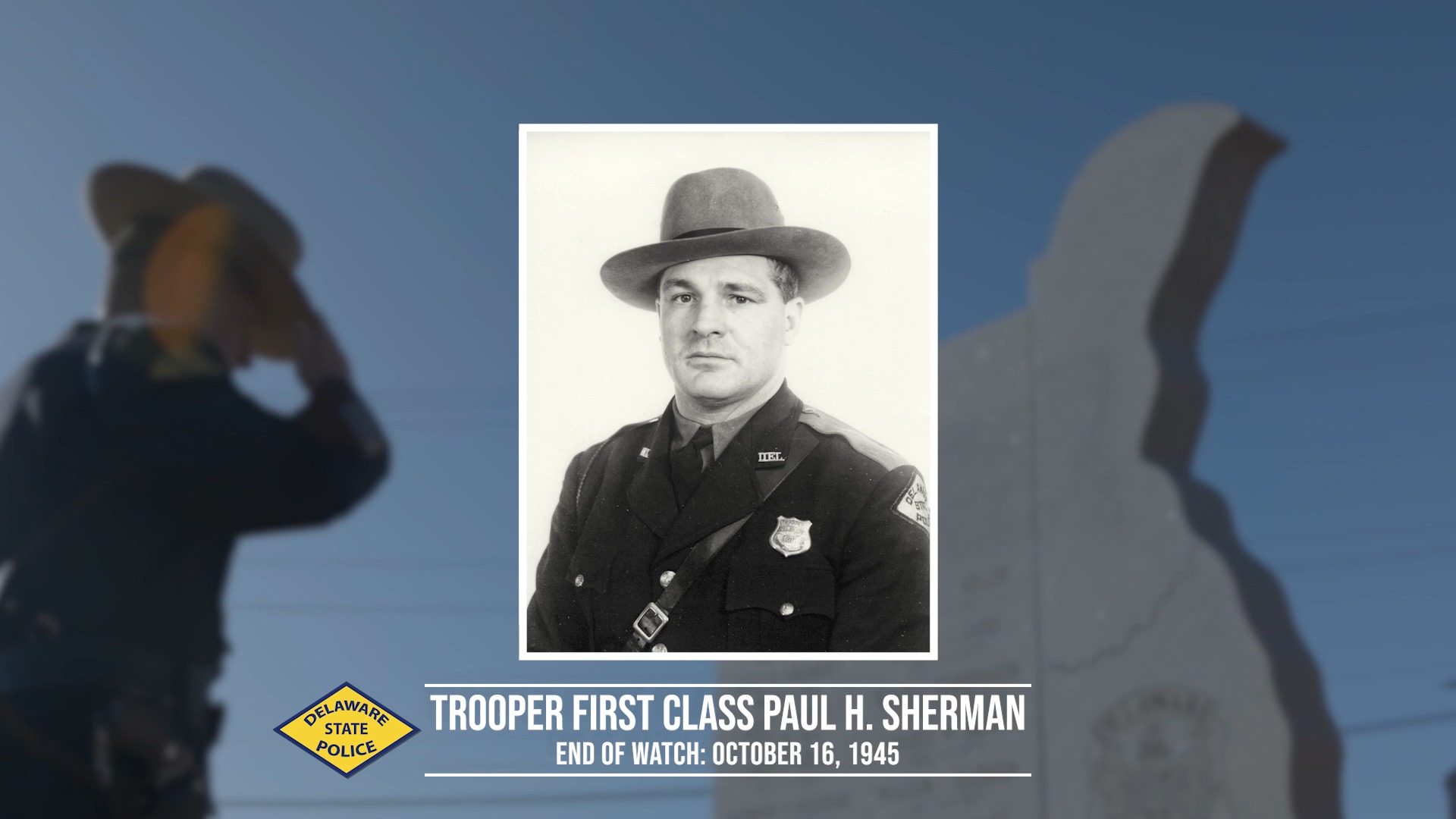 Today, we remember Trooper First Class Paul H. Sherman, a six year ...