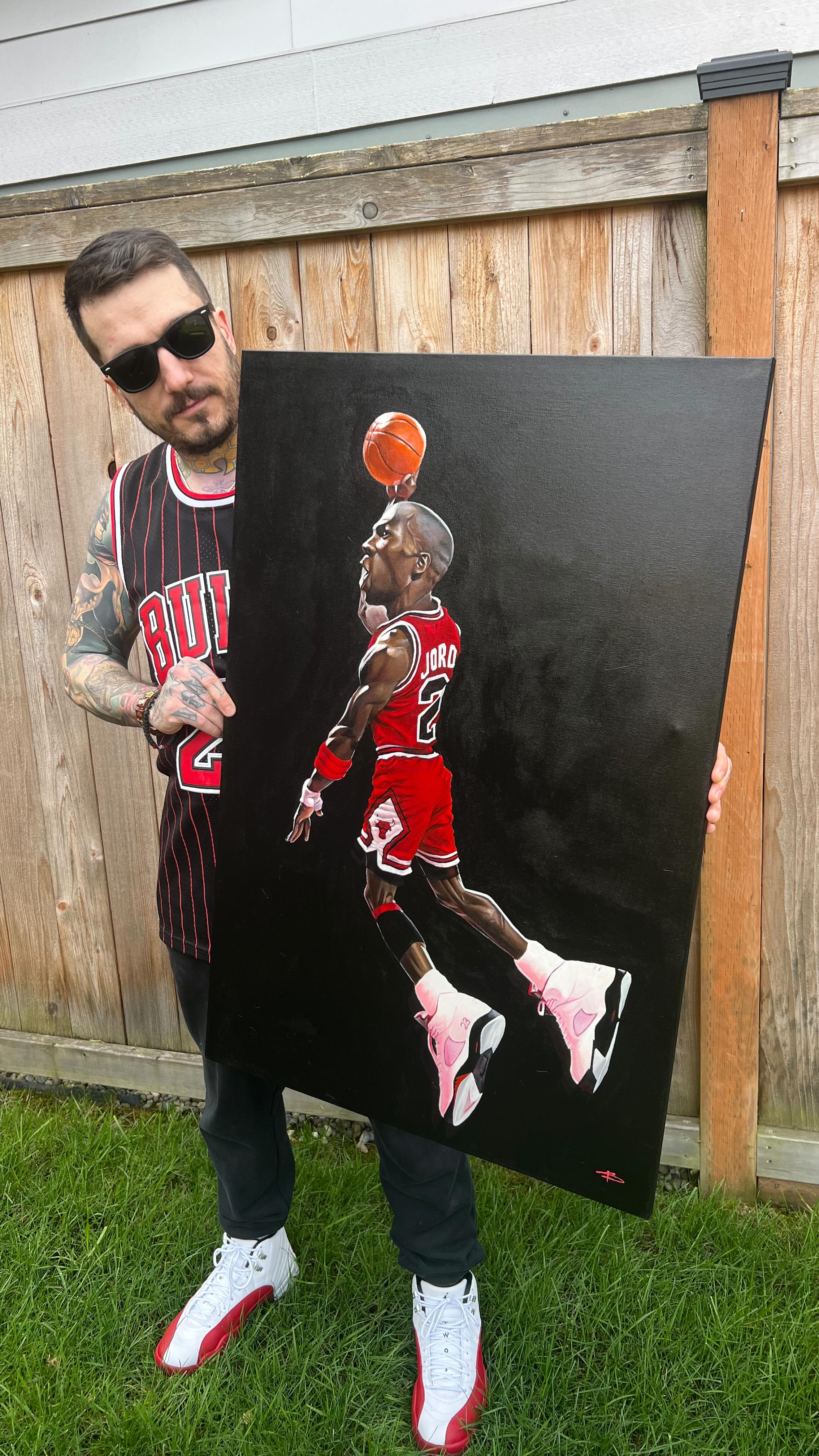 A bunch of 3D Michael Jordan paintings I've been working on