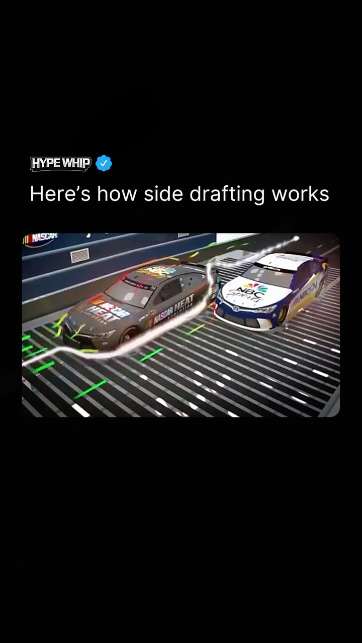 💨 Side drafting is a strategic maneuver in NASCAR where a driver ...