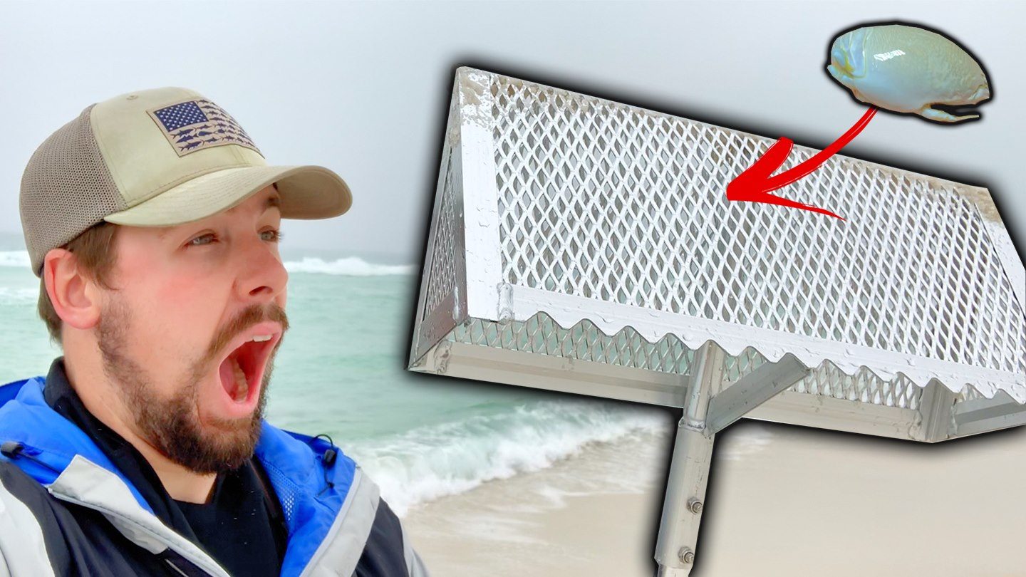 The Exact Design sand flea rake is designed with teeth and a curved ...
