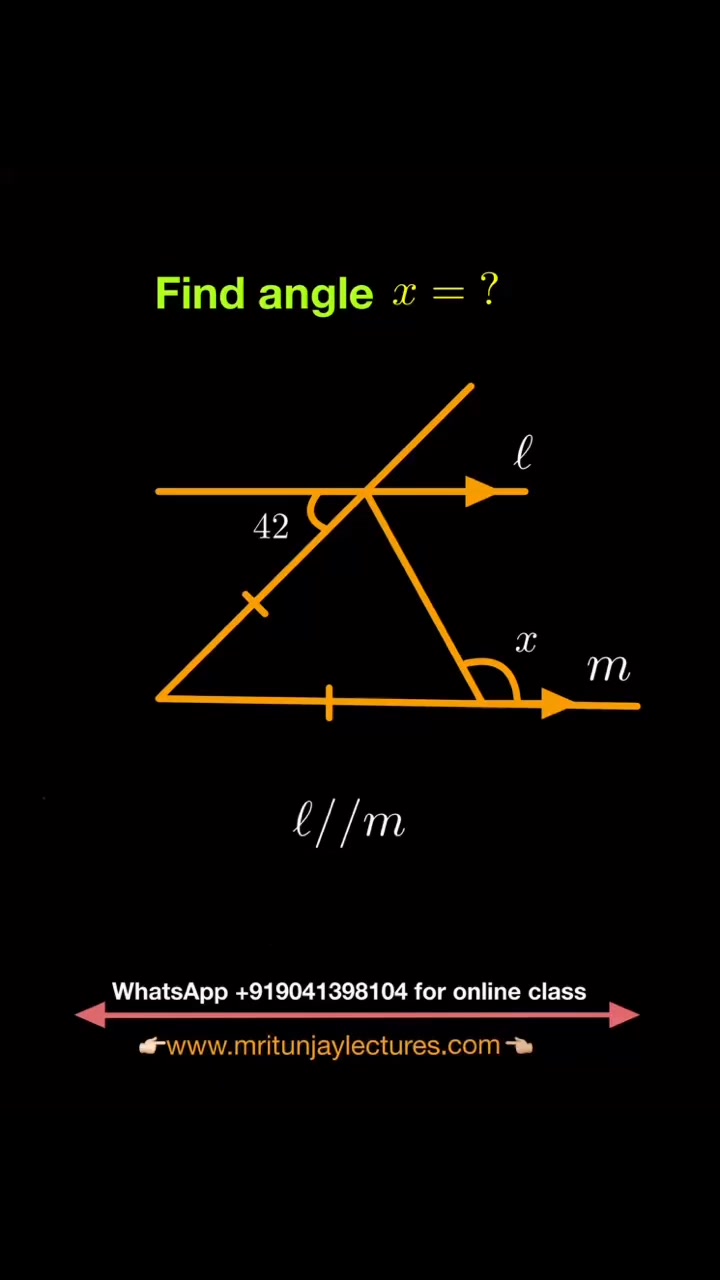 how can find missing angle x #parallellines #geometry #angle #LETEXAM # ...