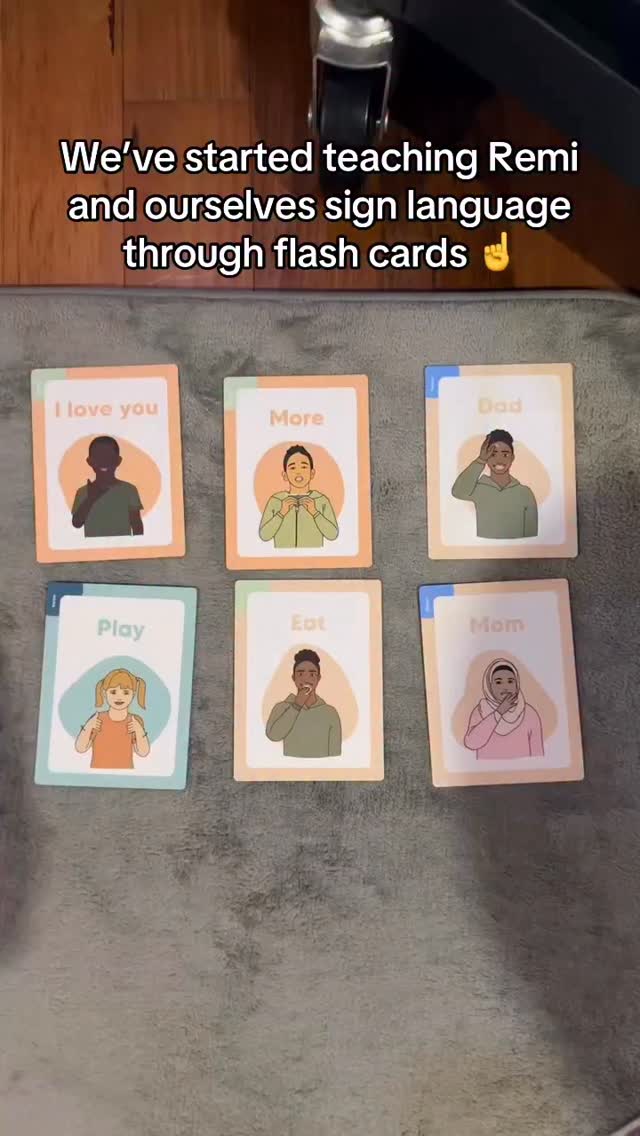 We’ve started teaching Remi and ourselves sign language through flash ...