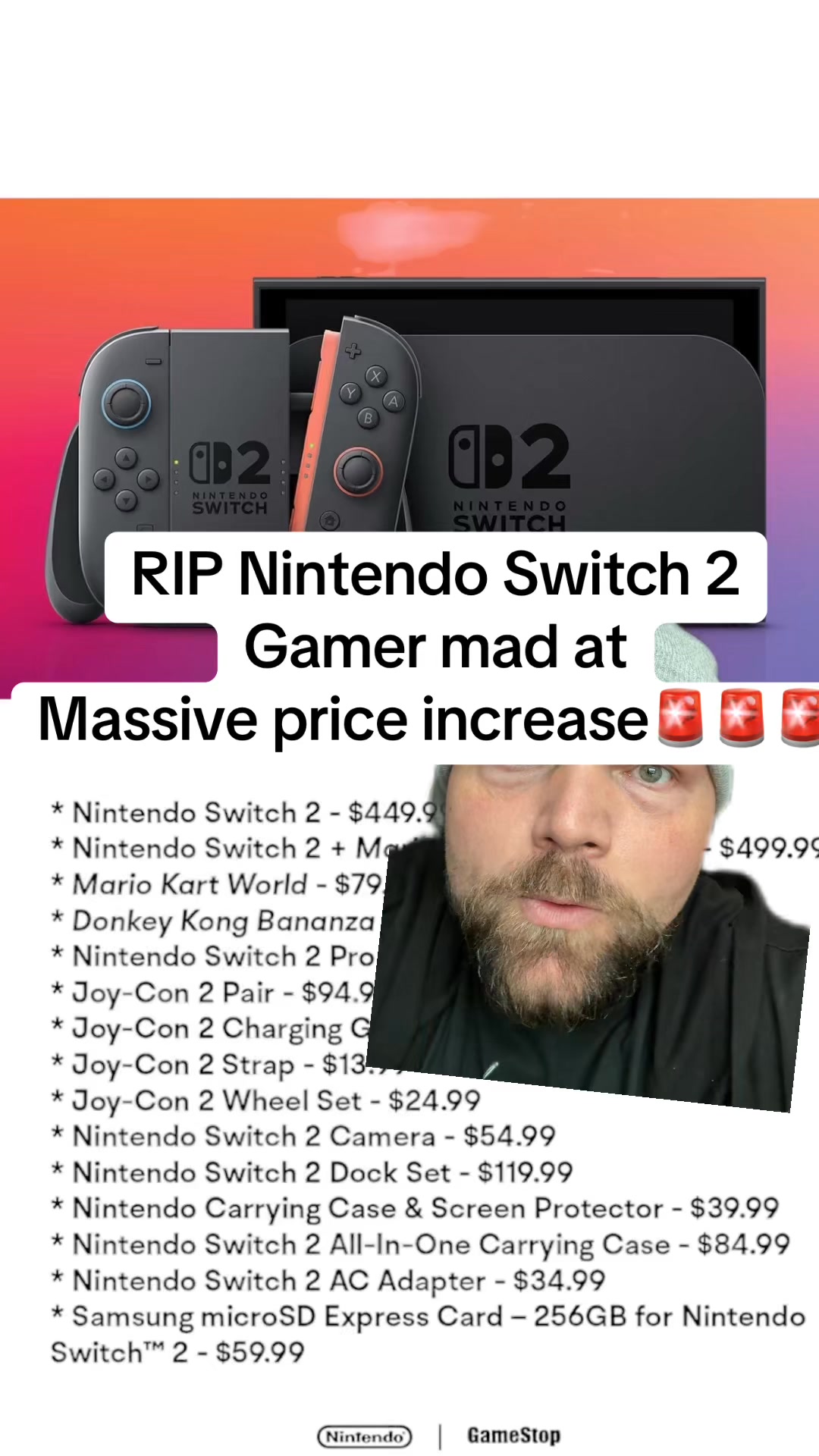 Rip Switch 2🚨 Gamers mad at price increase🚨 #nintendoswitch2 #switch2 # ...