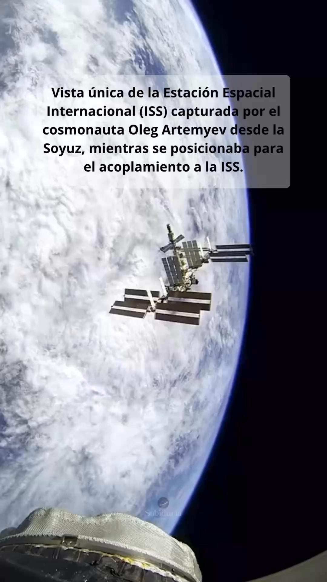 Vista única de la Estación Espacial Internacional (ISS) capturada por ...