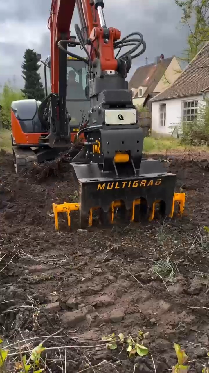 MultiGrab S doing some yard work in Germany. 🤠 The Rake adapter is also ...