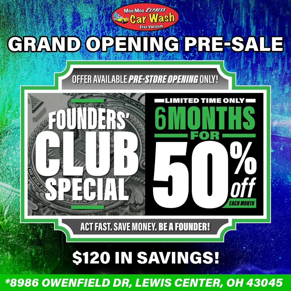 BIG NEWS, LEWIS CENTER! Our... - Moo Moo Express Car Wash | Facebook