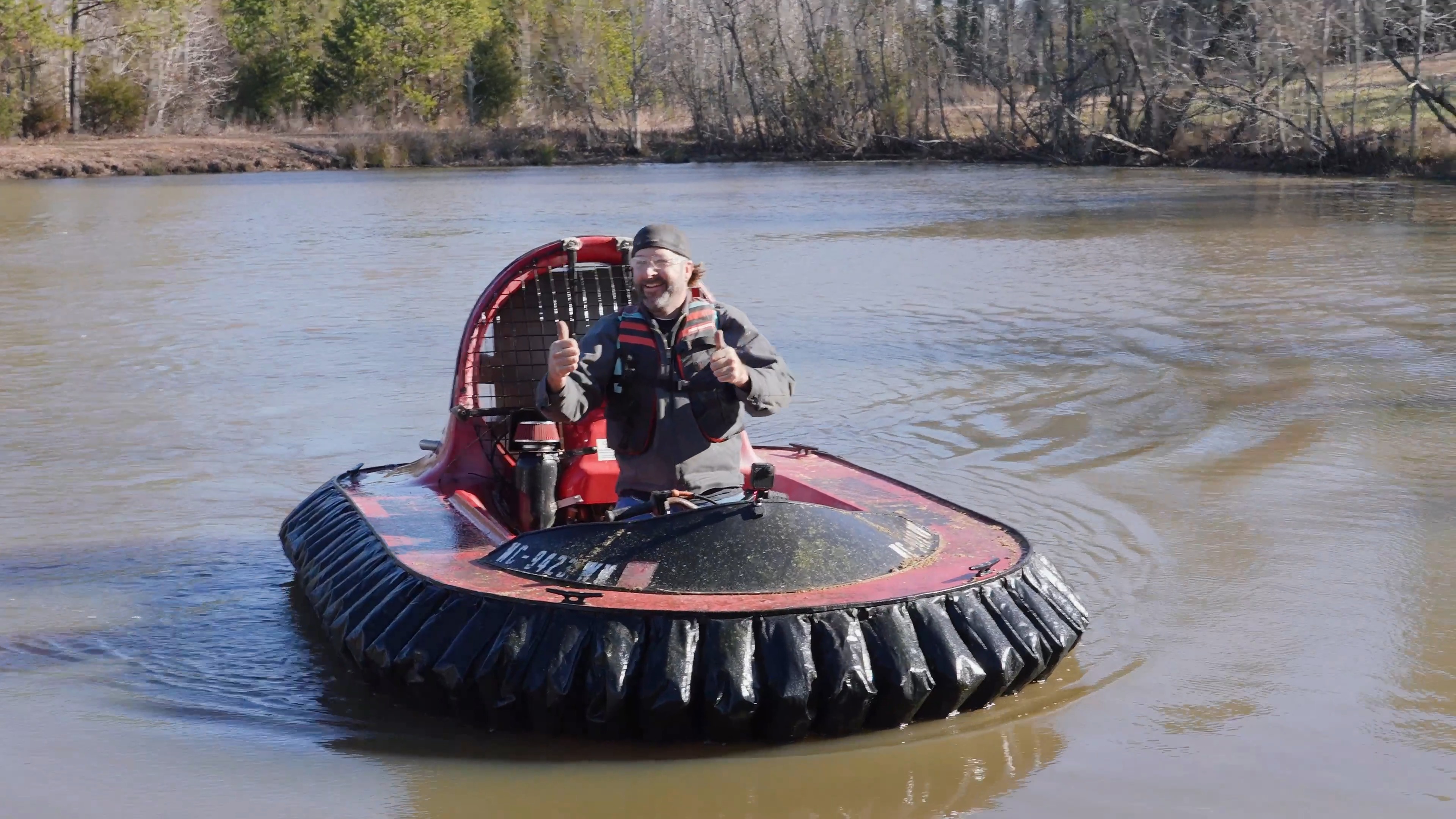 We bought an old SCAT 1 hovercraft and took it out on the water to see ...