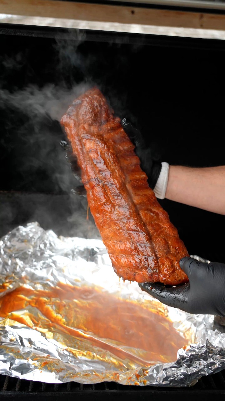 Talk about a delicious combo! Smoked baby back ribs with a tangy ...