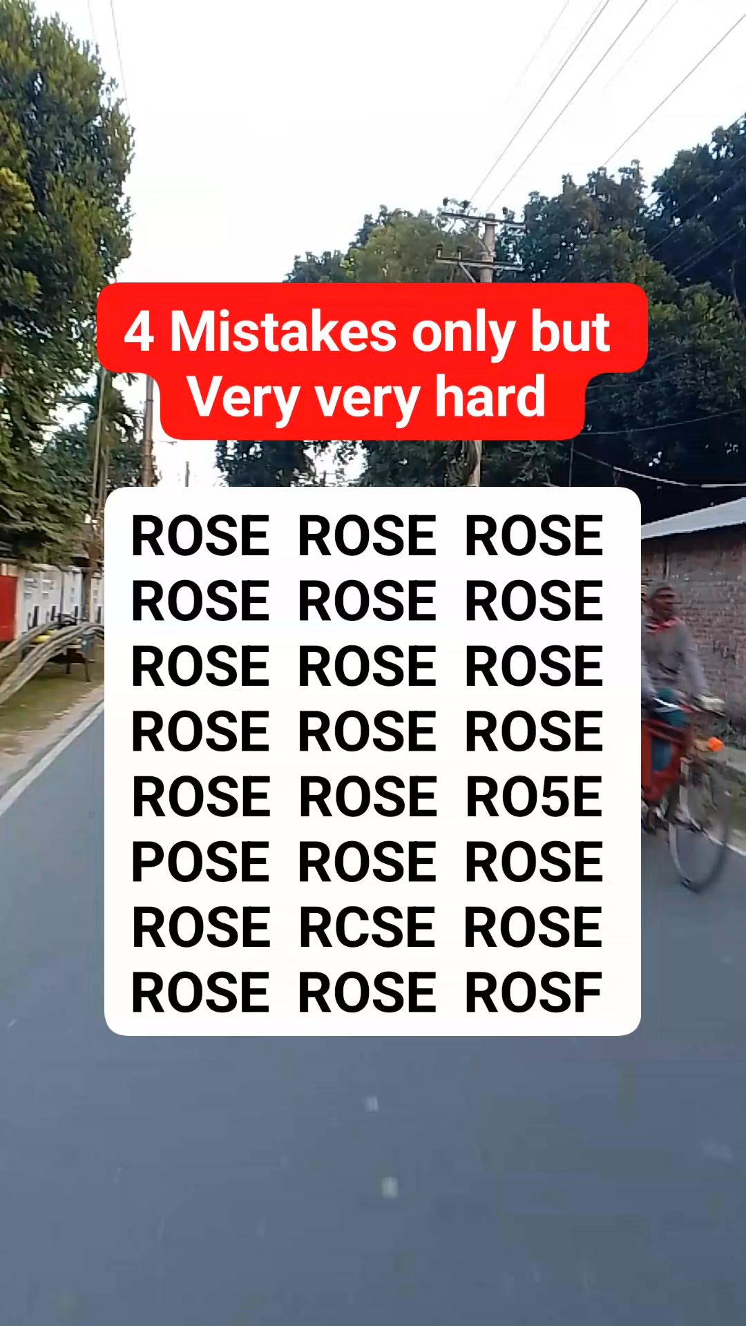 4 Mistakes only but very very hard #brainteasers #search #find #puzzle ...