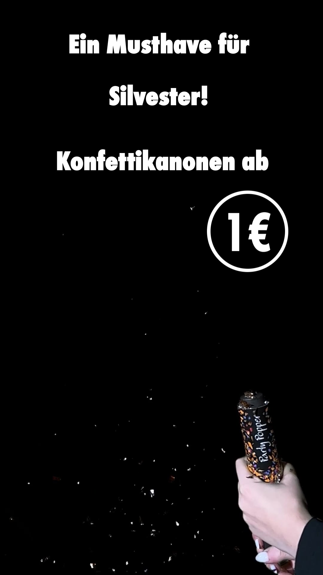 Pepp für die Neujahrsparty! 🎉, Bei uns gibt es jetzt Konfettikanonen in verschiedenen Größen und Mustern schon ab 1 Euro - perfekt für Silvester und generell jede Party - lasst's richtig krachen 🥳